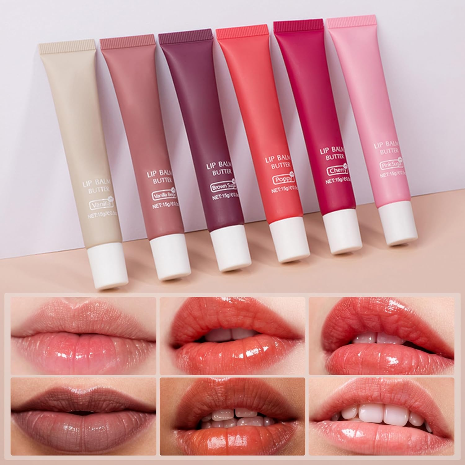 VRAIKO 2-In-1 Silky Lip Butter Balm & Lip Gloss, Hydration with Shea & Olive Oil Blend, Non-Sticky Moisture for Chapped Lips, Natural Ingredients (Cherry)