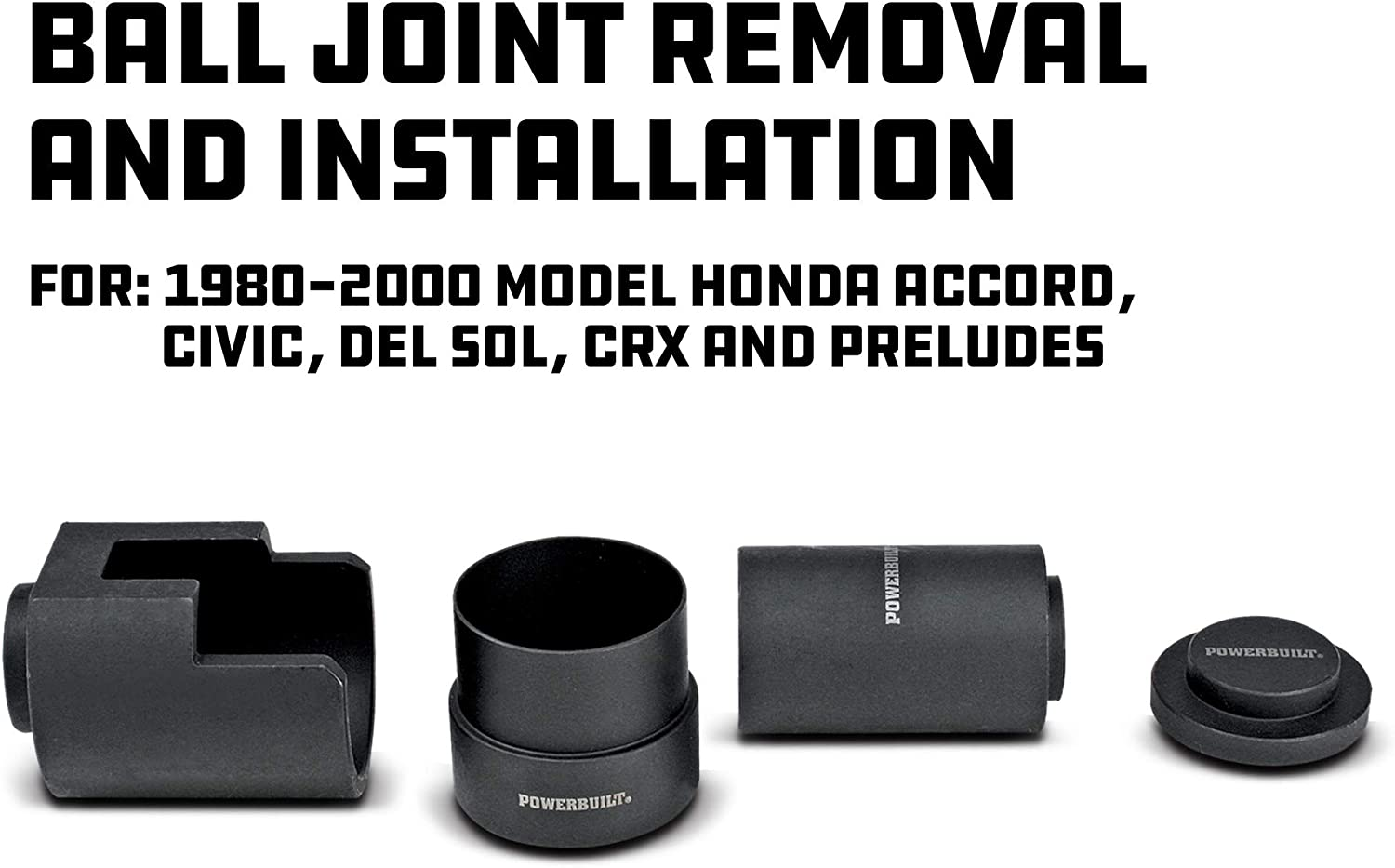Powerbuilt 641321 Lower Ball Joint Adapter Kit for Honda image number 2