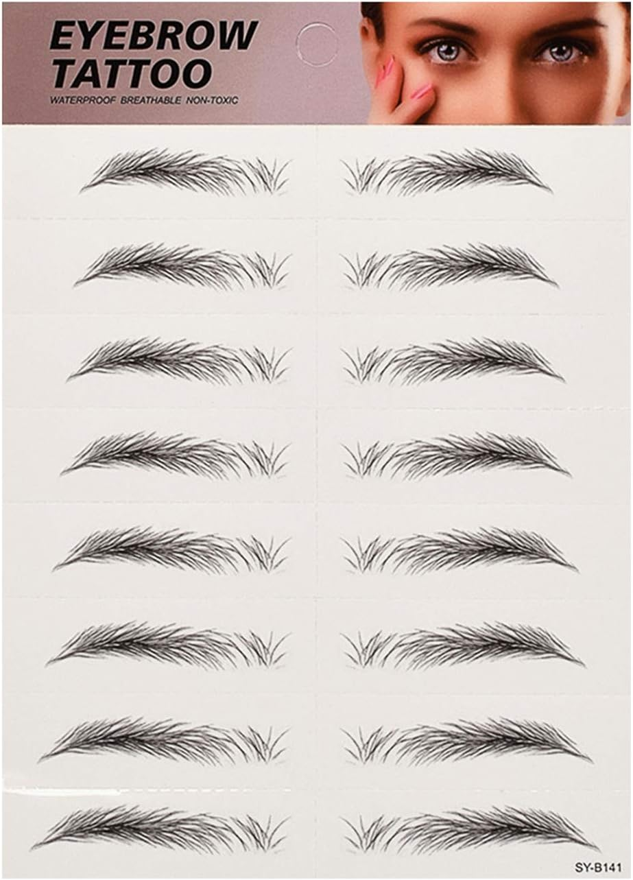 Tattoo Eyebrow Stickers Waterproof Permanent Eyebrow 3D Imitation Eyebrow Tattoos 3D Hair-Like Authentic Eyebrows Waterproof Long Lasting for Woman & Man Makeup Tool VCXN