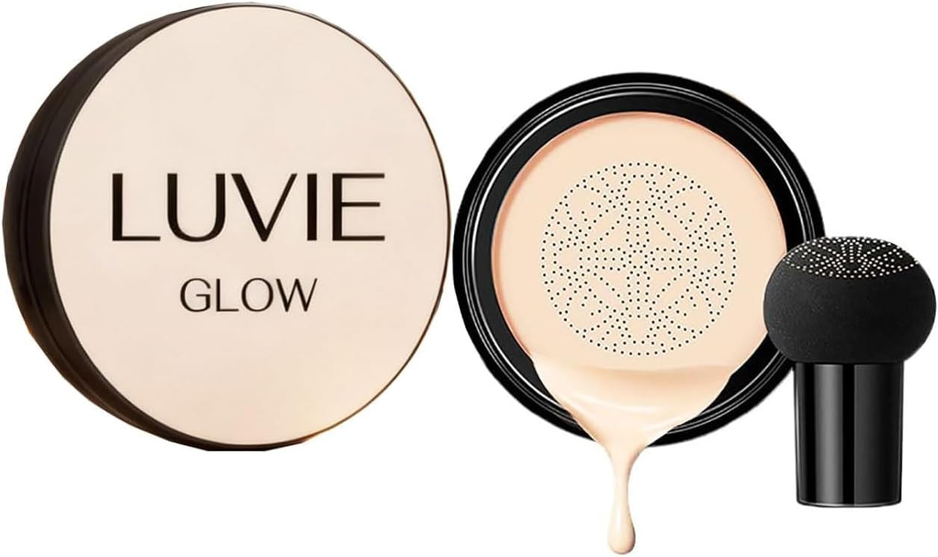 2026 New Glow Foundation Cushion, Air Cushion CC Cream, Glow Makeup, Moisturizing Concealer Brighten Long-Lasting, Even Skin Tone for All Skin Types (Warm)