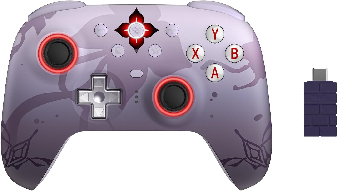 8Bitdo Ultimate 2 Wireless Controller for Windows, Apple, Steam & Android, TMR Joysticks, Hall/Tactile Triggers, Motion Control,1000Hz Polling Rate -Evernight(Officially Licensed by Honkai: Star Rail)