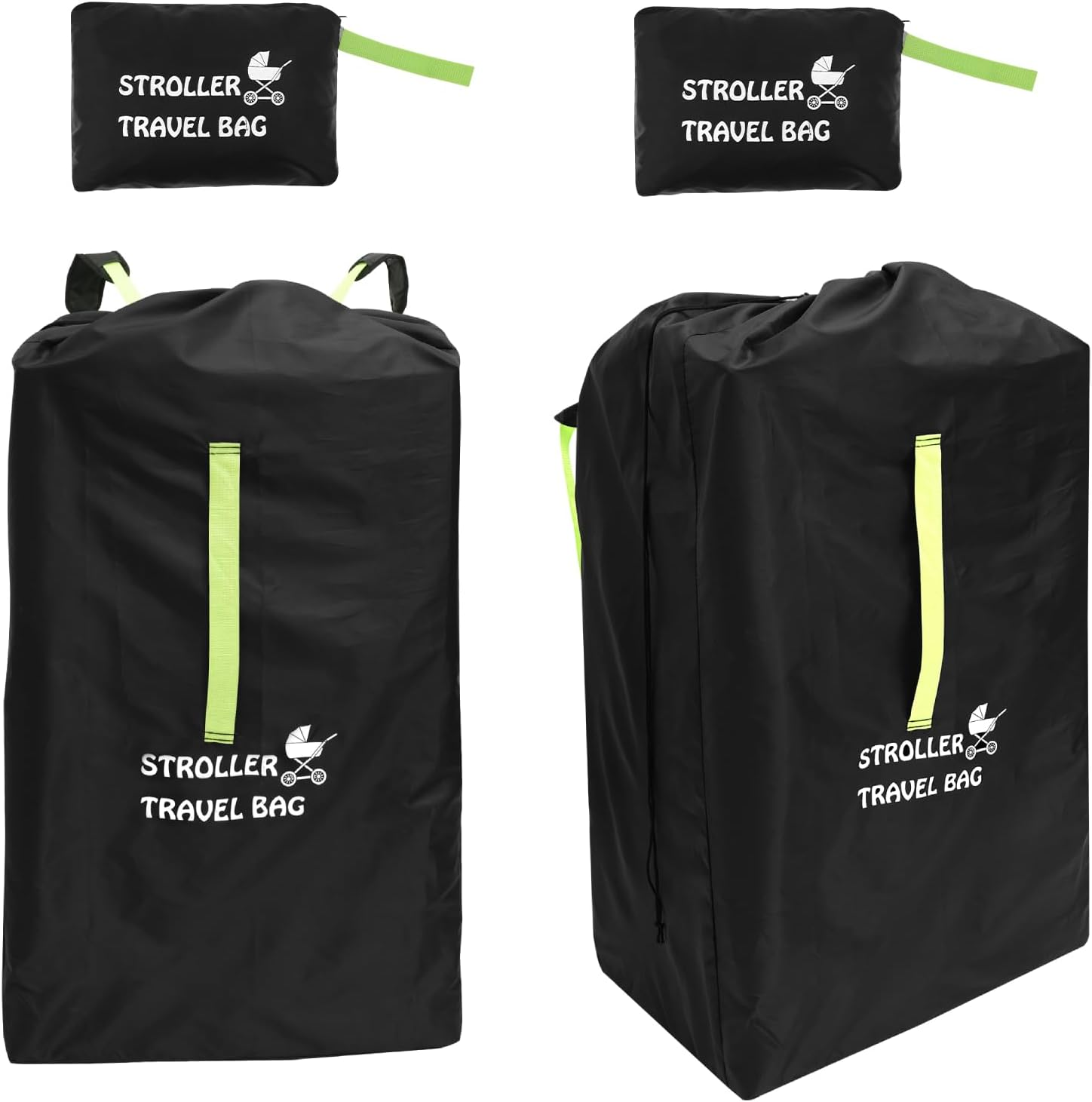 Stroller Bag for Airplane Travel Waterproof Oxford Cloth Baby Car Seat Travel Bag with Adjustable Shoulder Strap Fit Convertible Car Seat, Gate Check Bag Cover for Airplane (Black- 1Pack)