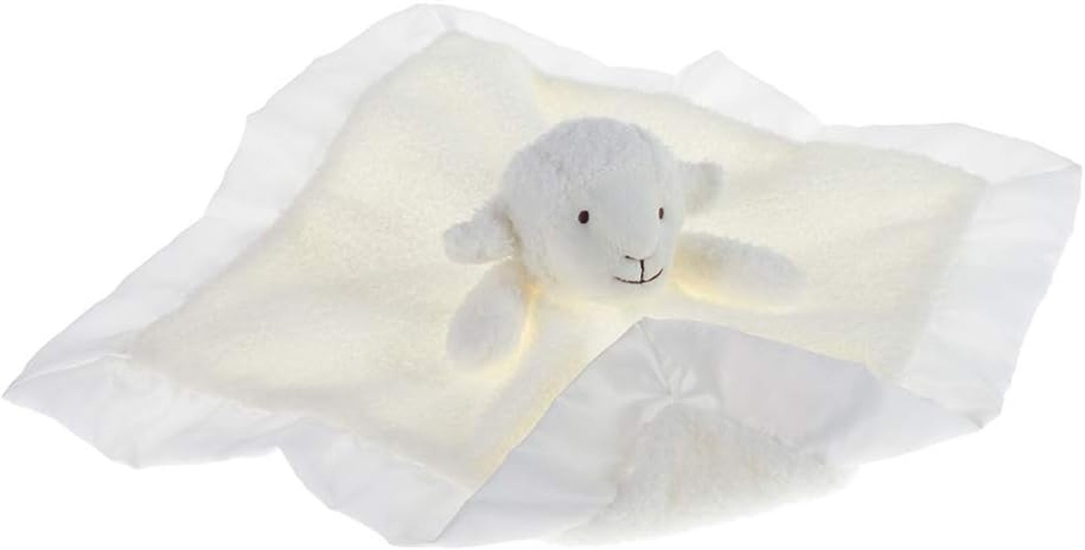 Apricot Lamb Stuffed Animals Soft Security Blanket White Lamb Infant Nursery Character Blanket Luxury Snuggler Plush(White Lamb, 14 Inches) image number 3