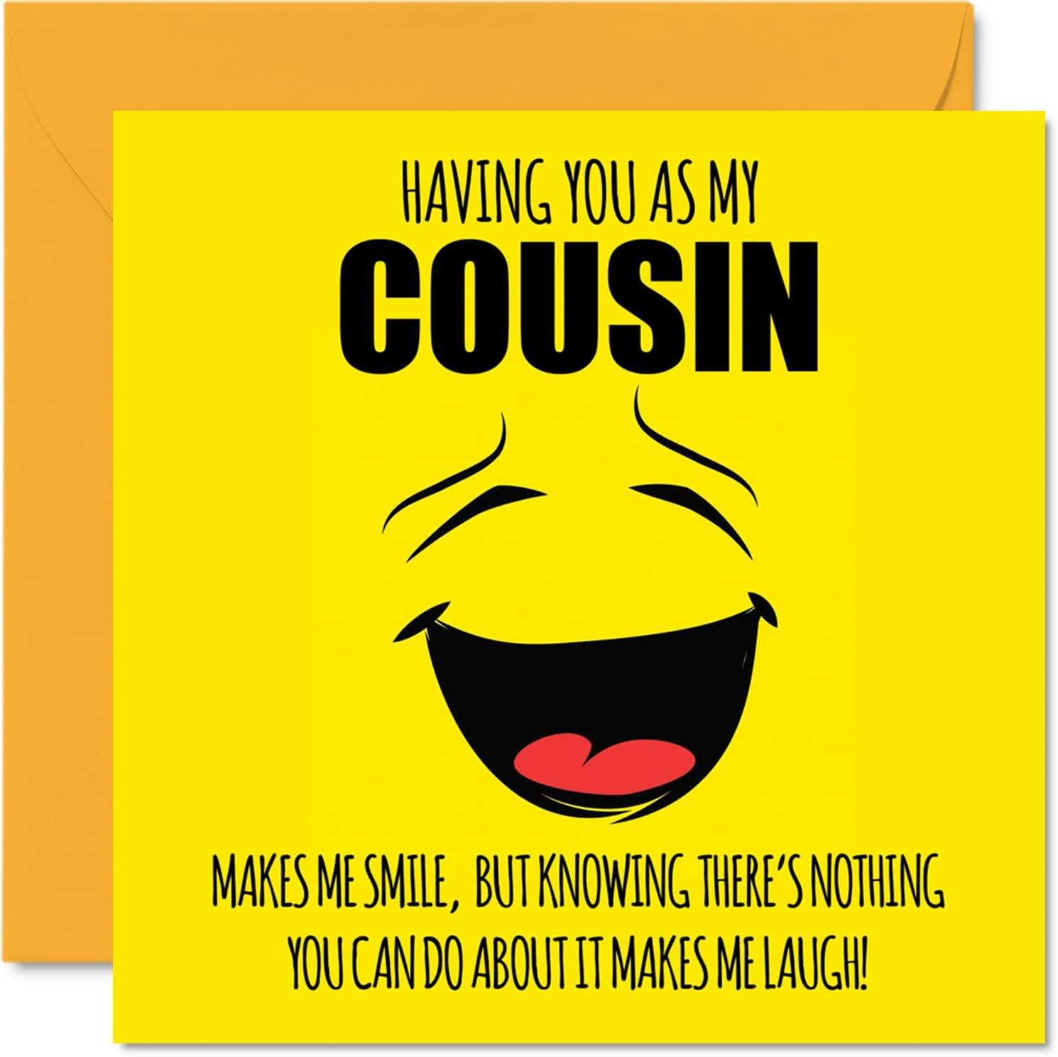 Funny Birthday Cards for Uncle - Make Me Smile - Joke Happy Birthday Card for Uncle from Niece Nephew, Uncle Banter Birthday Gifts, 145Mm X 145Mm Birthday Greeting Cards for Uncle