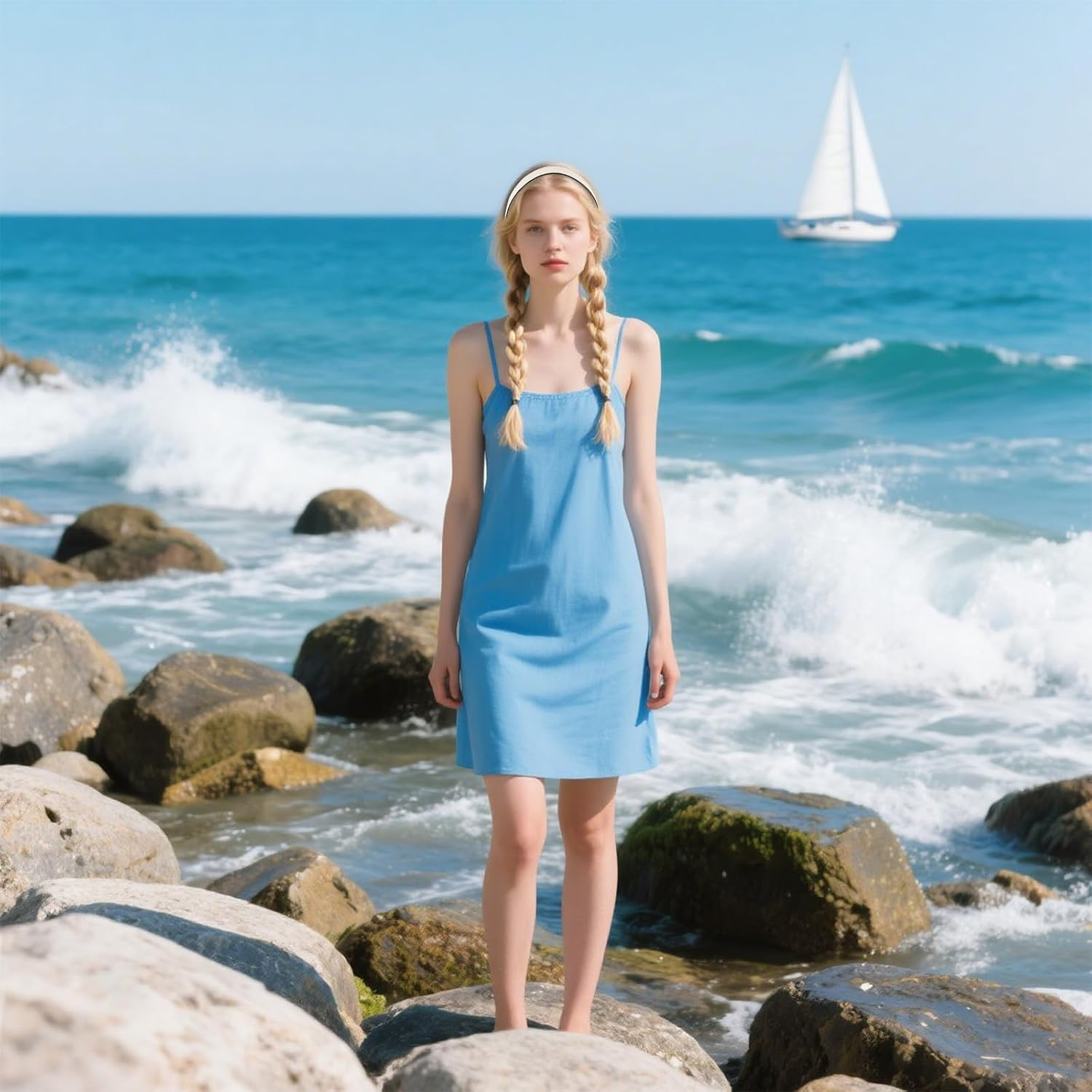 Bumlofa Pack of 2 Acetate Headbands for Women, Simple and Elegant Headband image number 3