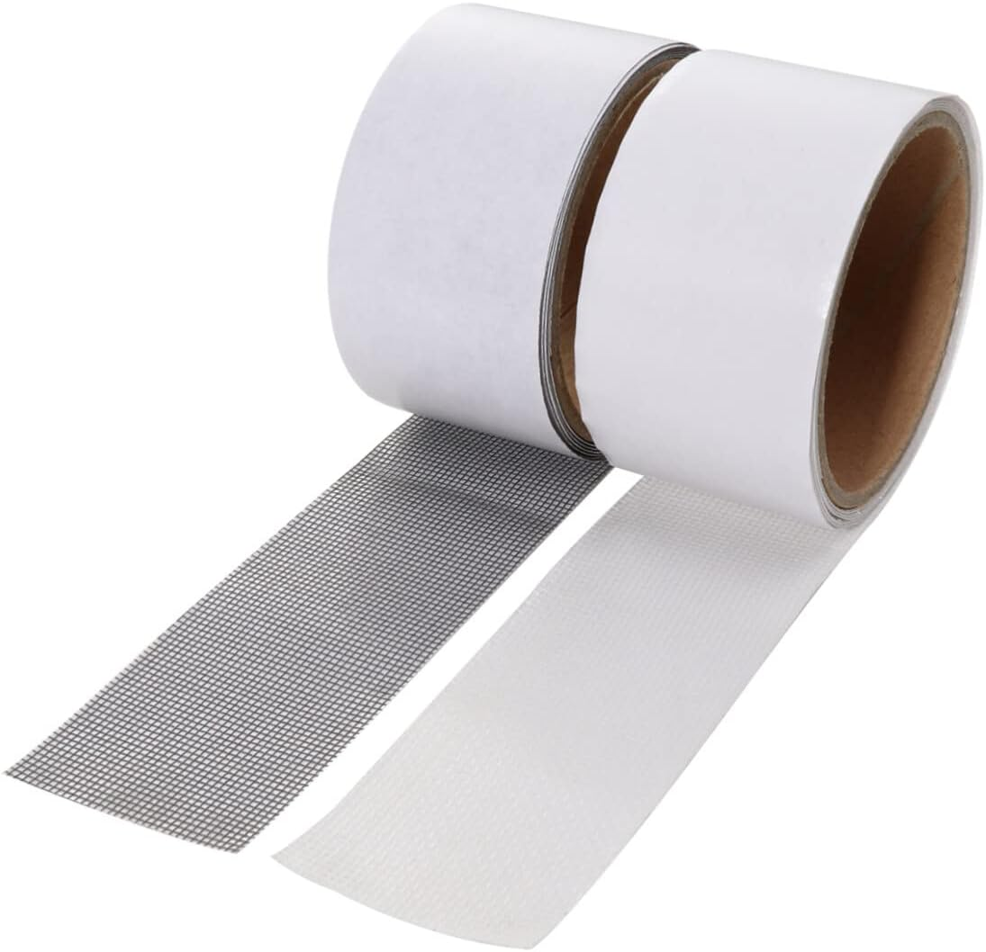 STOBOK 2Pcs Repair Screen Tape Window Screen Repair Tape Grey Fiberglass Covering Door Window