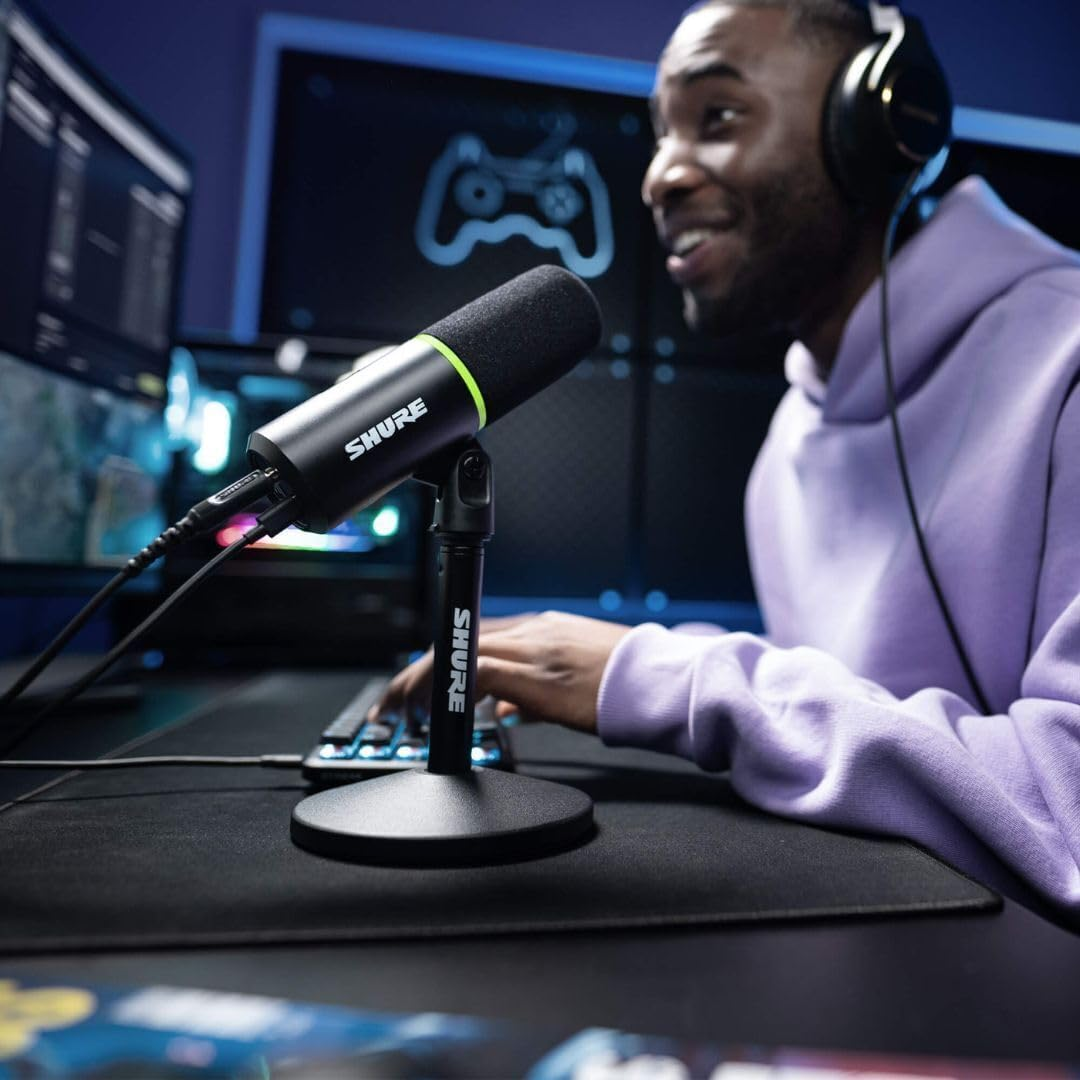 Shure MV6 USB Gaming and Speech Microphone, Black image number 3