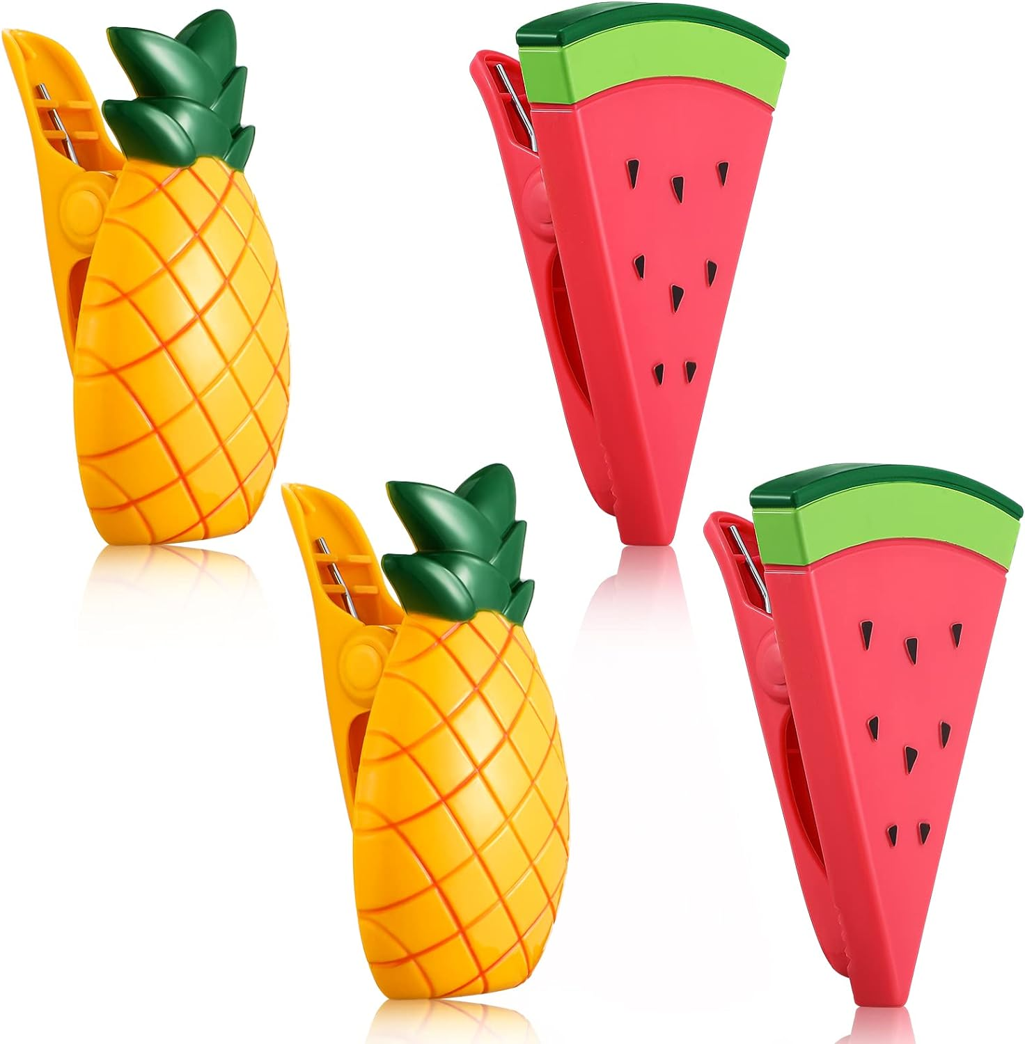 4 Pieces Beach Flamingo Towel Clips Flamingo Chair Holders Portable Parrot Towel Holders for Holiday Pool image number 3