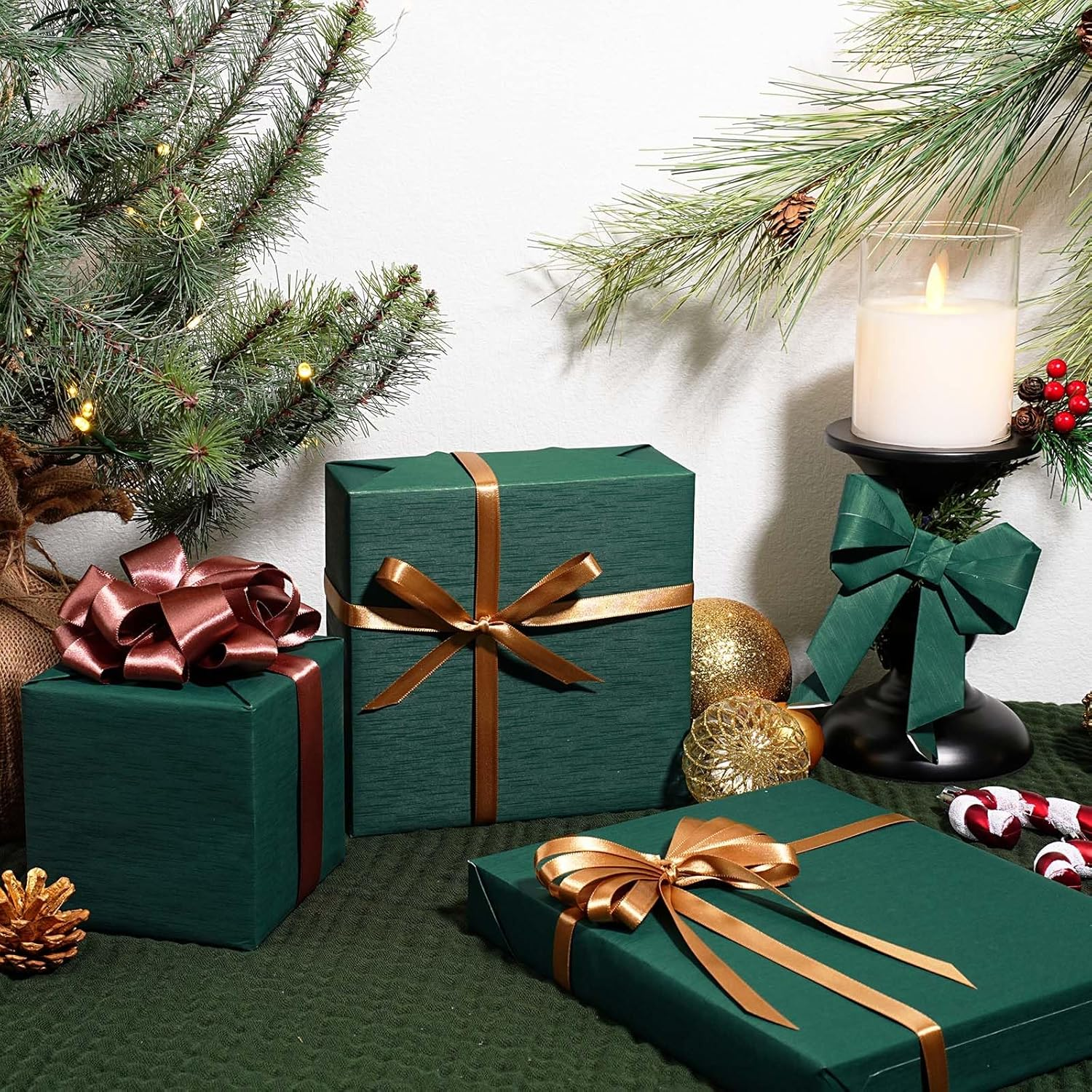 WRAPLA Green Kraft Wrapping Paper Roll &ndash; 43Cmx10M Solid Color Matte Paper, Textured Gift Wrap for Wedding, Birthday, Anniversaries, Graduation Gifts, and DIY Crafts(17Inx33Ft) image number 6