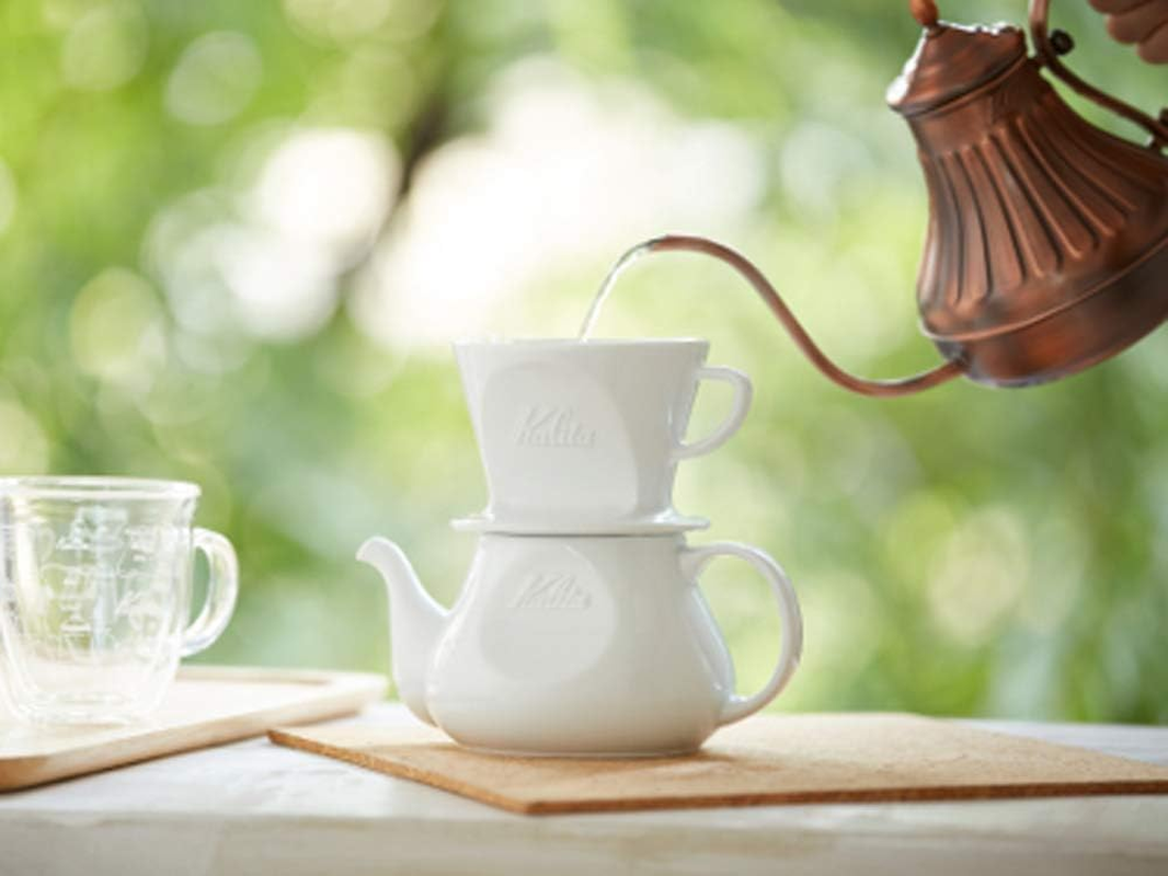 Kalita HASAMI & Kalita HA101#01010 Coffee Dripper, Porcelain Hasami Ware for 1-2 People image number 6