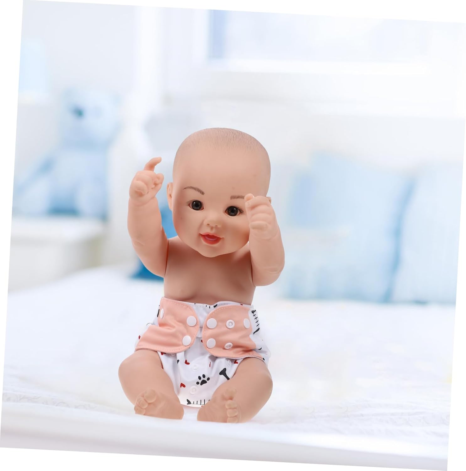 4Pcs Cloth Nappy Diaper Training Pants Learning Pants Breathable Washable for Comfort - Blue image number 5