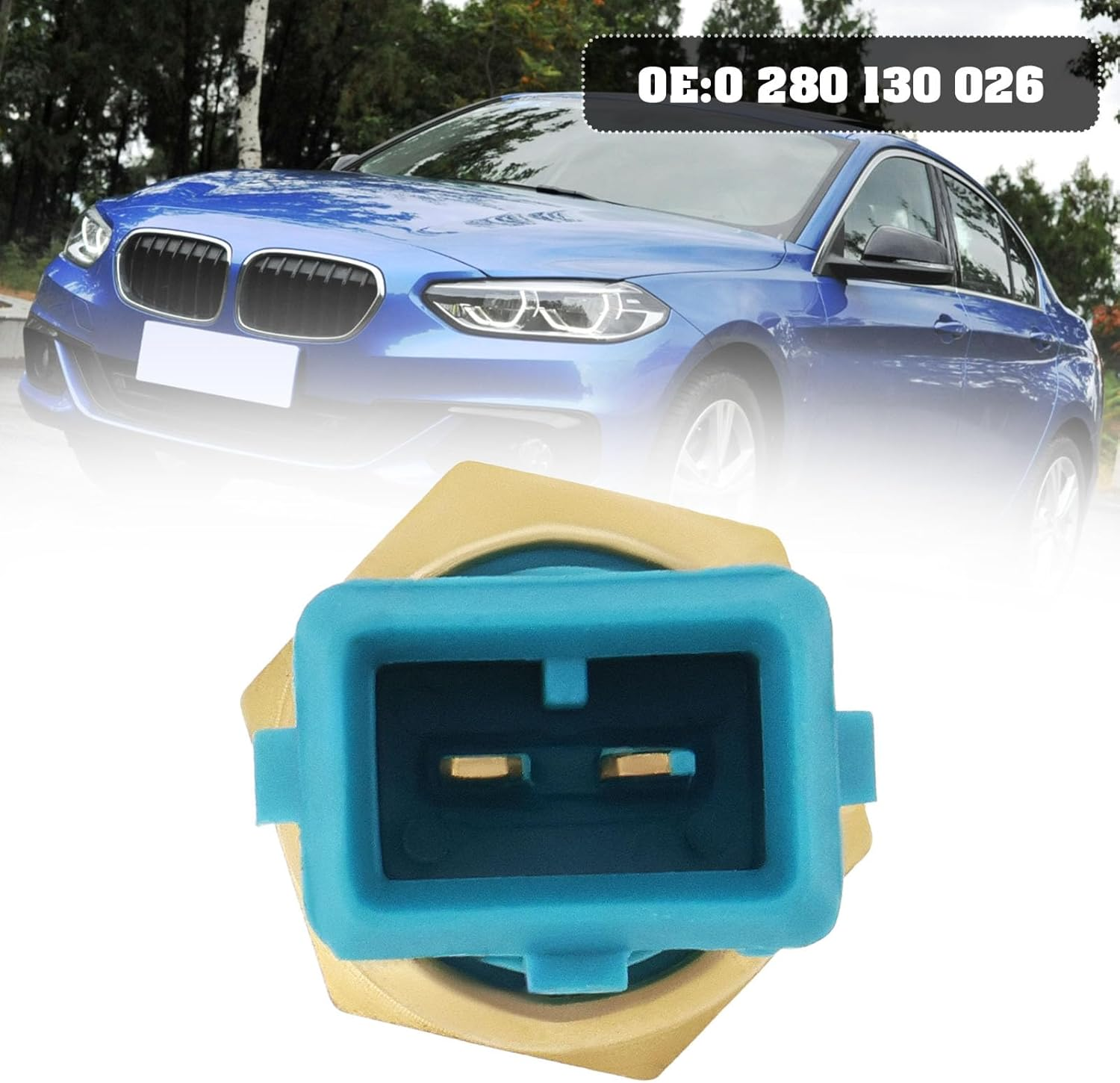 Engine Coolant Temperature Sensor Water Temperature Sensor Compatible with BMW 318I 1991-1995 0280130023 0280130026 39220-22010 image number 2