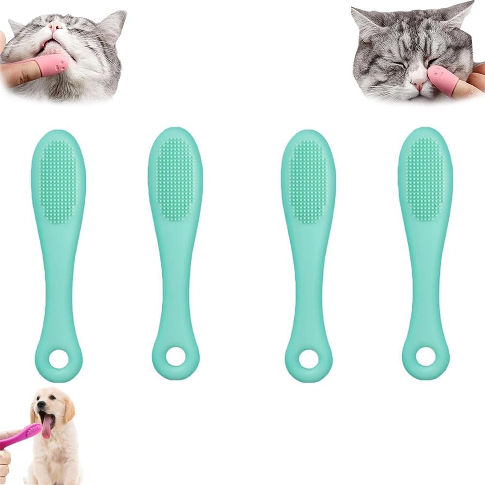 Silicone Scrubber for Cats Chin Cleaner, Silicone Cat Scrubber for Chin, Cat Chin Scrubber, Multifunctional Silicone Brush, Silicone Finger Toothbrush for Puppies and Cats(8Pcs,Pink