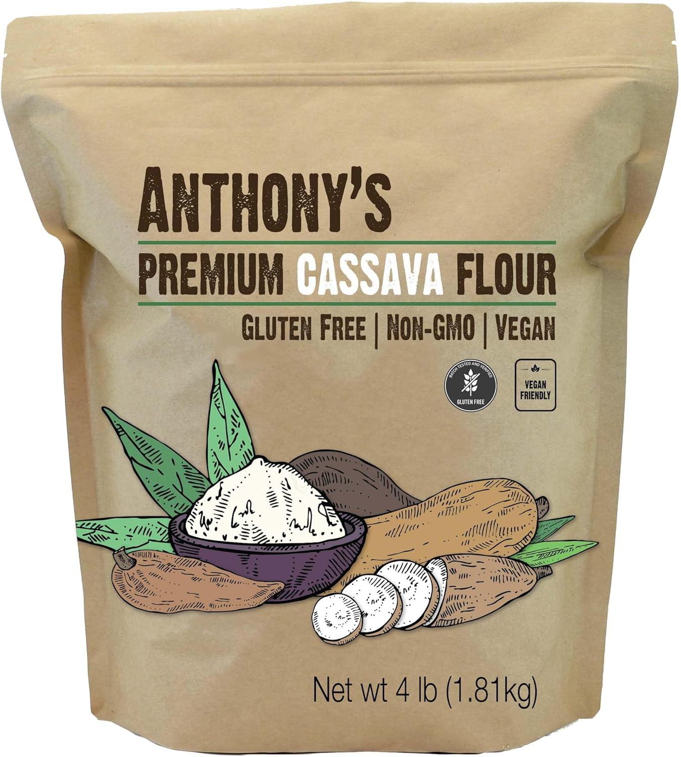 Anthony'S Cassava Flour, 2Lbs, Batch Tested Gluten Free, Non Gmo, Vegan image number 3