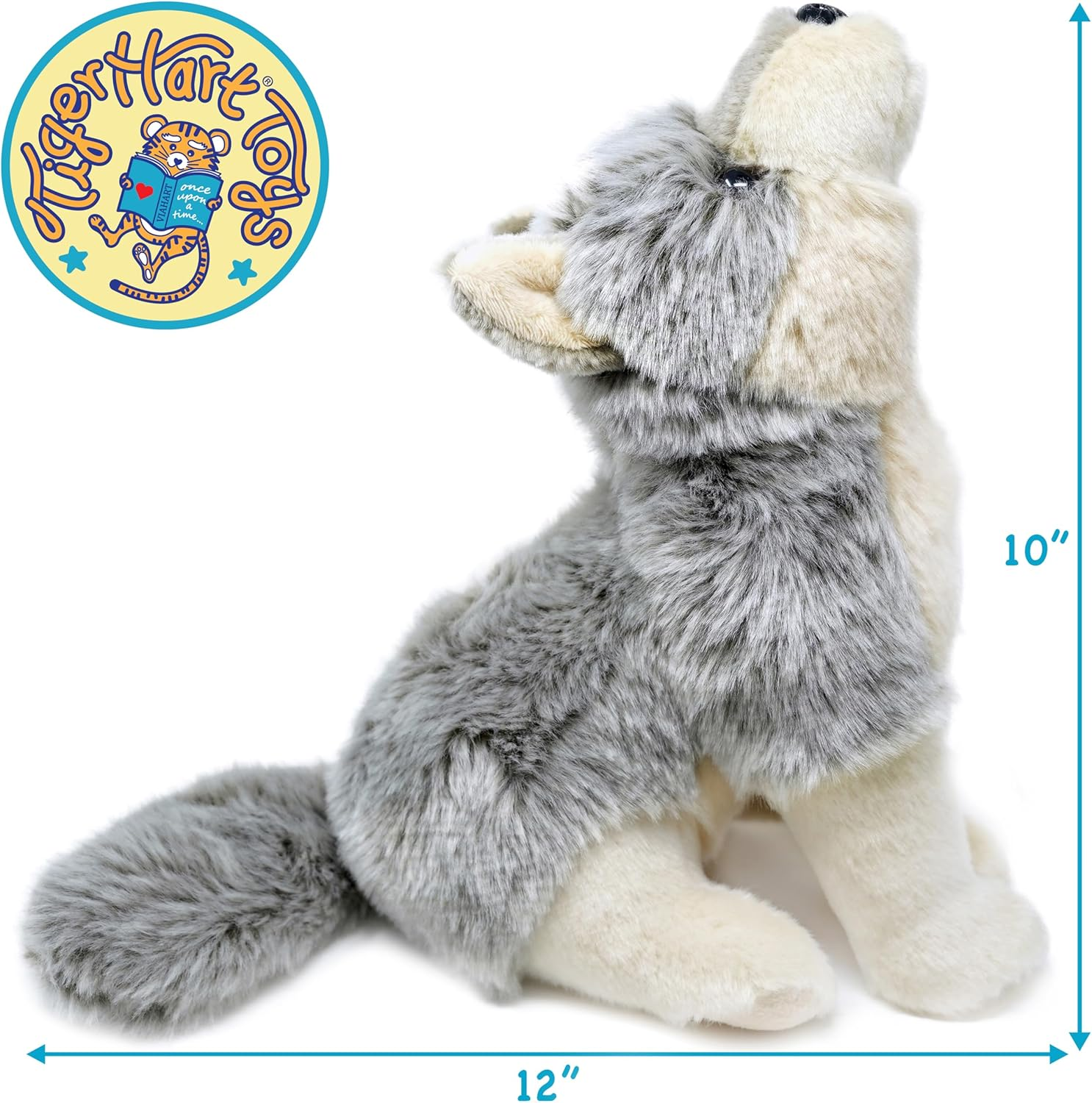 Tigerhart Wolcott the Wolf - 11 Inch Stuffed Animal Plush image number 2