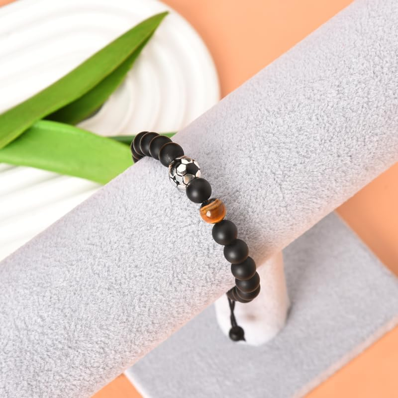 Soccer Coach Bracelet Gifts for Christmas Birthday Graduation Thank You Soccer Coach Gifts for Men Women Appreciation Gifts for Soccer Coaches Male Female Team Soccer Bead Bracelet Adjustable image number 2