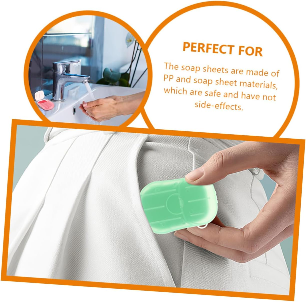 UPKOCH 12 Boxes Portable Travel Soap Sheets Water-Soluble Hand Wash Soap for Camping Hiking and Outdoor Activities Compact Foam Paper for Convenient Cleaning image number 4