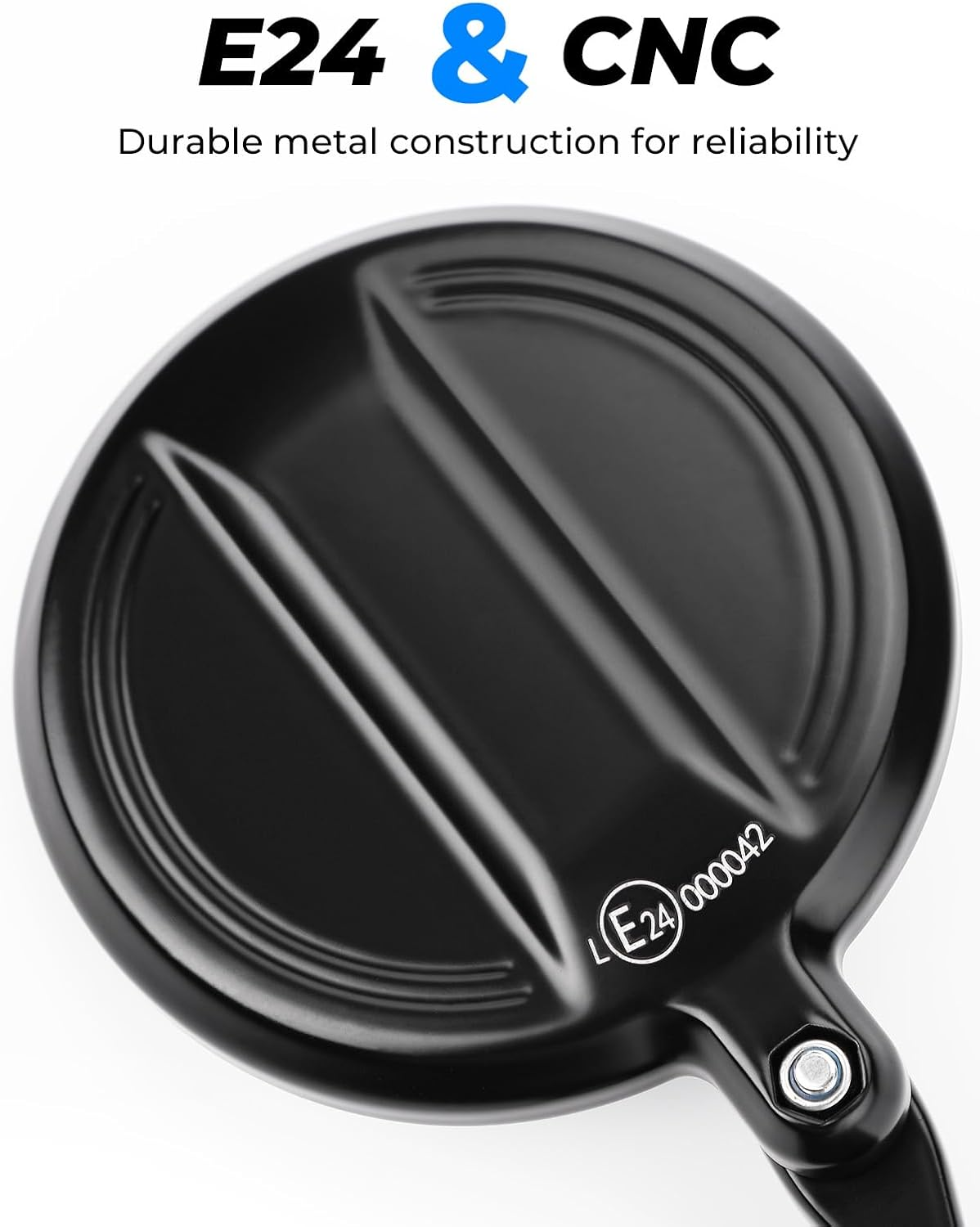 KEMIMOTO Universal Motorcycle Mirror, 360&deg; Rotatable Motorcycle Handlebar Bar Rear View Side Mirror, Compatible with 13-21 Mm Handlebar Inner Diameter image number 1