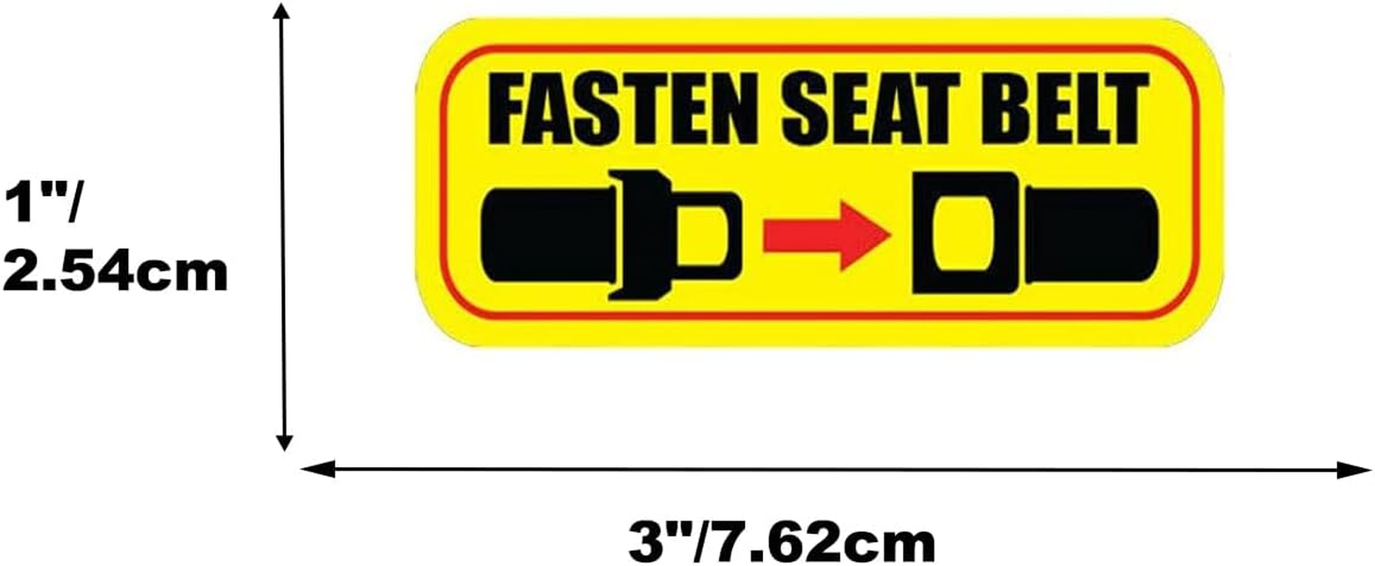 XTRAYXRAY Fasten Seat Belt Decal Sticker Car Safety Warning Caution Safety Strap Car Styling Car Decal Funny Decal Sticker Suitable for Cars, Trucks 2Pcs