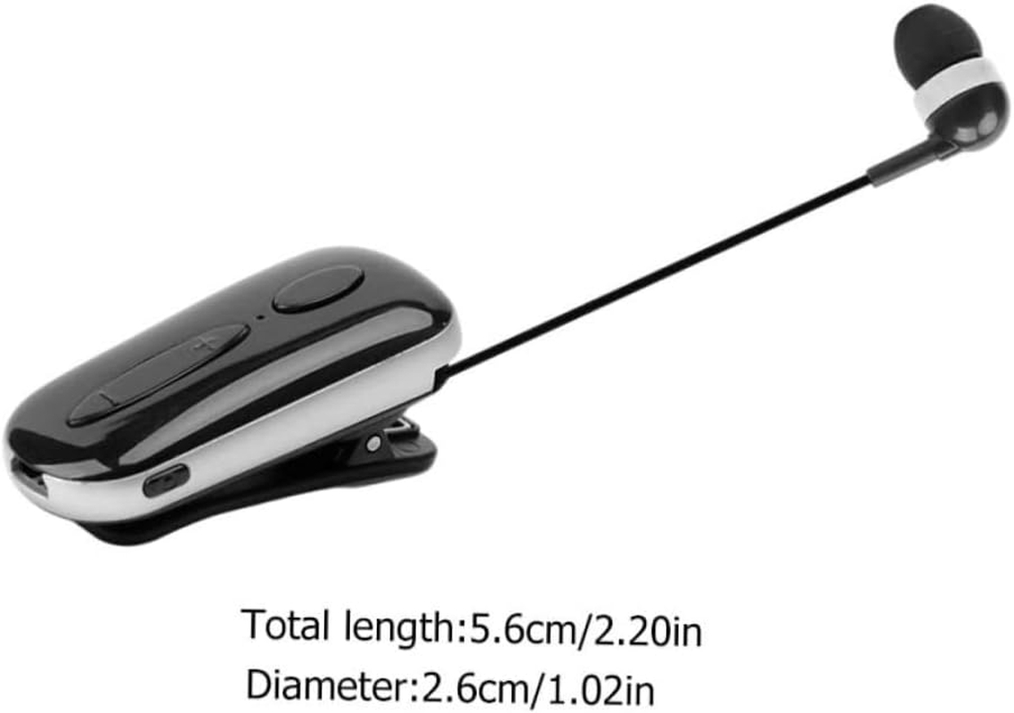 Housoutil Wireless Headset Retractable Clip-Earbuds Wireless Earbuds for Sports Running Fitness Exercise Neckband Design