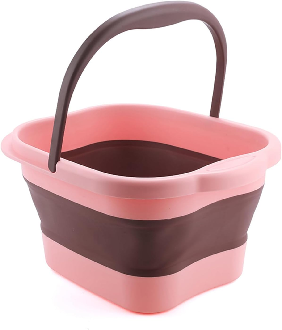 Collapsible Foot Bath Massage Tub with Handle, Gofunway Foot Spa Basin Soaking Tub Portable Pedicure, Plastic Feet Soaking Tub with Acupressure Massage Points,Foldable Laundry Basket (Pink Collapsible Basin) - Green Collapsible Basin image number 5