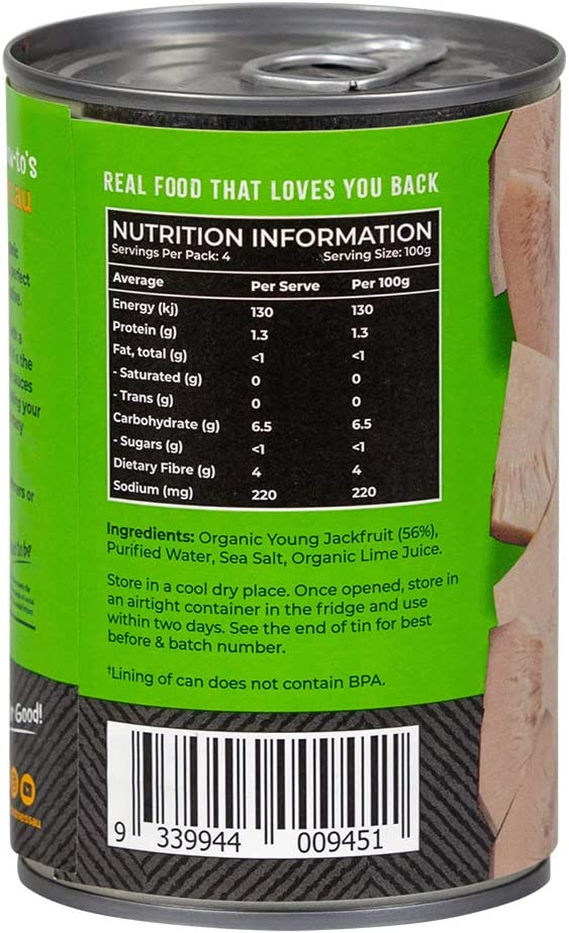Honest to Goodness Organic Young Jackfruit, 410 G - Ethically Sourced and Sustainably Grown. Vegan, Soy and Wheat Free Meat Alternative! Texture Similar to Pulled Meat. image number 3