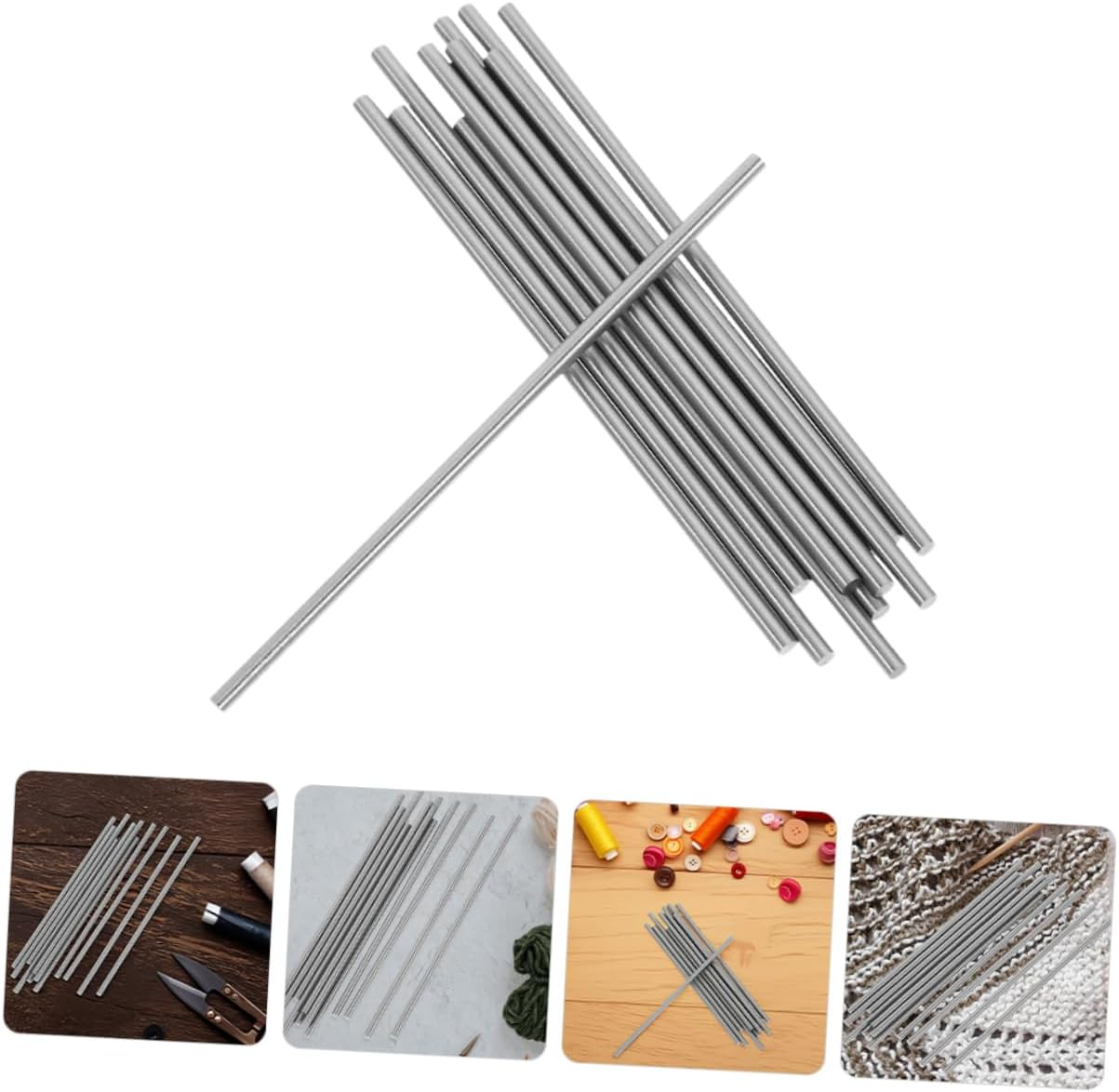 STOBOK 20Pcs Stainless Steel Pins Crochet Blocking Board Blocking Pins for Crocheting Knitting Supplies Accessories image number 1