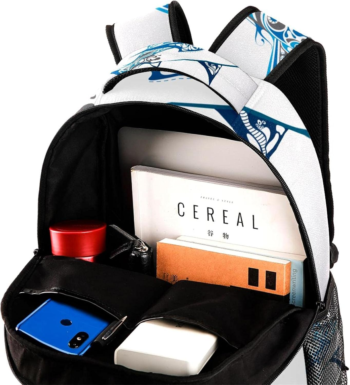 Sea Animals Whale Backpack Students Shoulder Bags Travel Bag College School Tote Backpacks image number 5