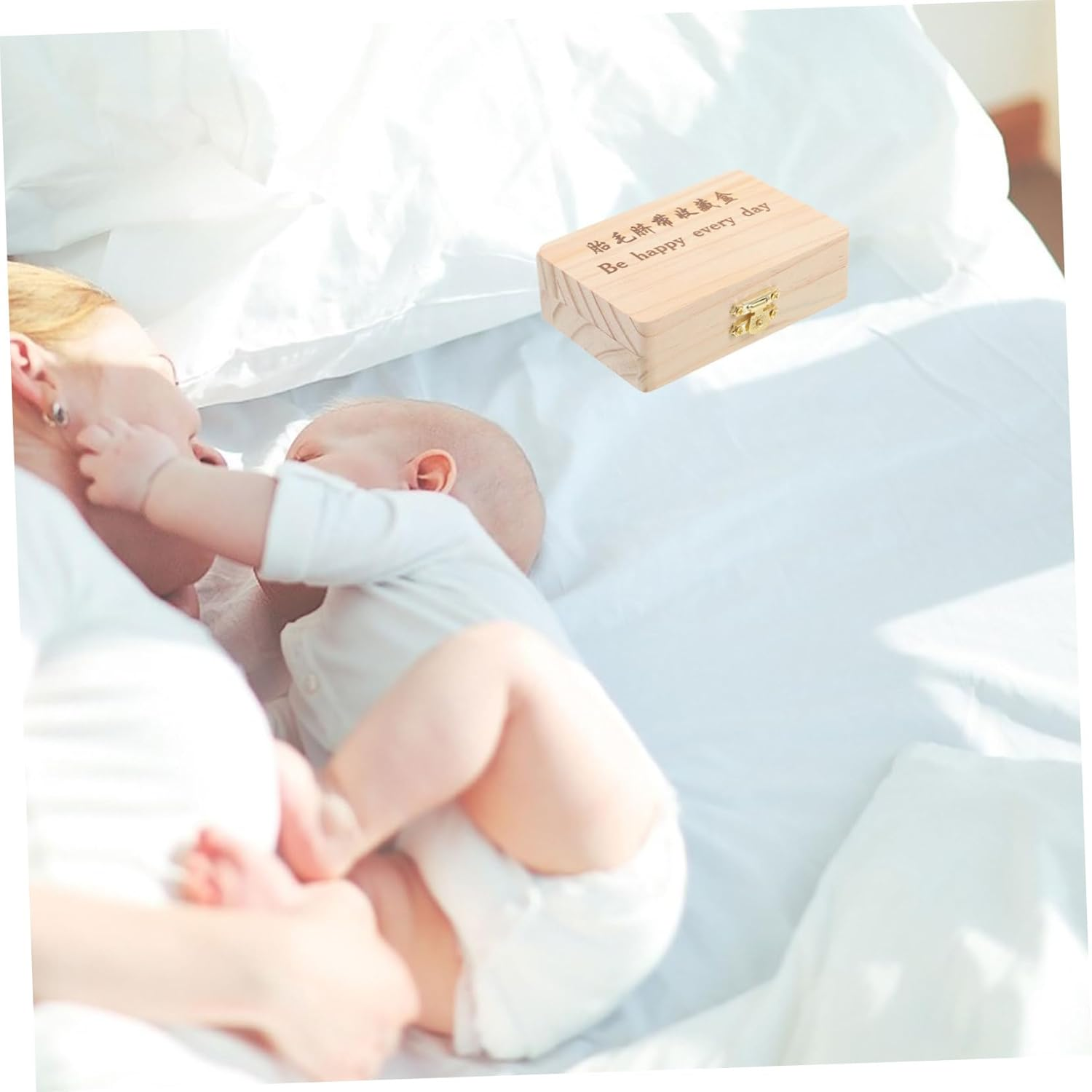 Fetal Hair and Umbilical Cord Keepsake Box Adorable Storage Bottle for Memories Shower Organizer for Teeth Hair Preservation Bottle Slot Design image number 5