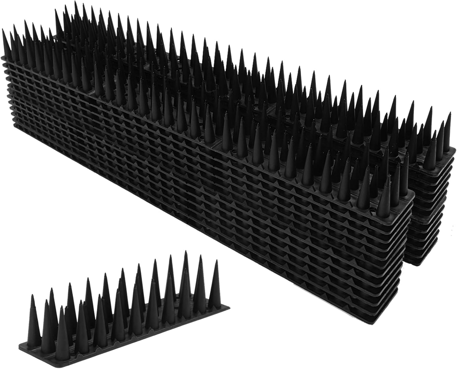 24 Pack Bird Spikes, Outdoor Bird Deterrent Fence Spikes Pigeon Spikes Used to Prevent Birds or Animals from Approaching for Garden Fence Wall Railing Roof (Brown)