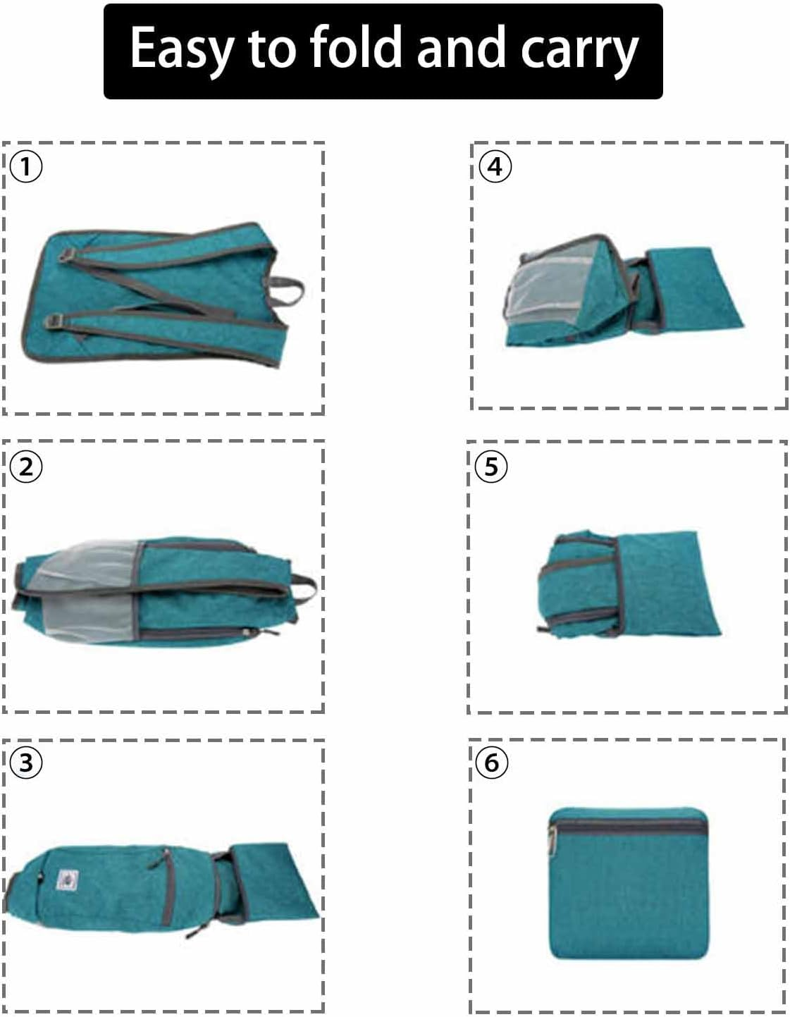 Mountaineering Folding Backpack, 12L Small Travel Backpack, Lightweight Foldable, Daypack Packable Camping Backpack, for Women Men image number 5