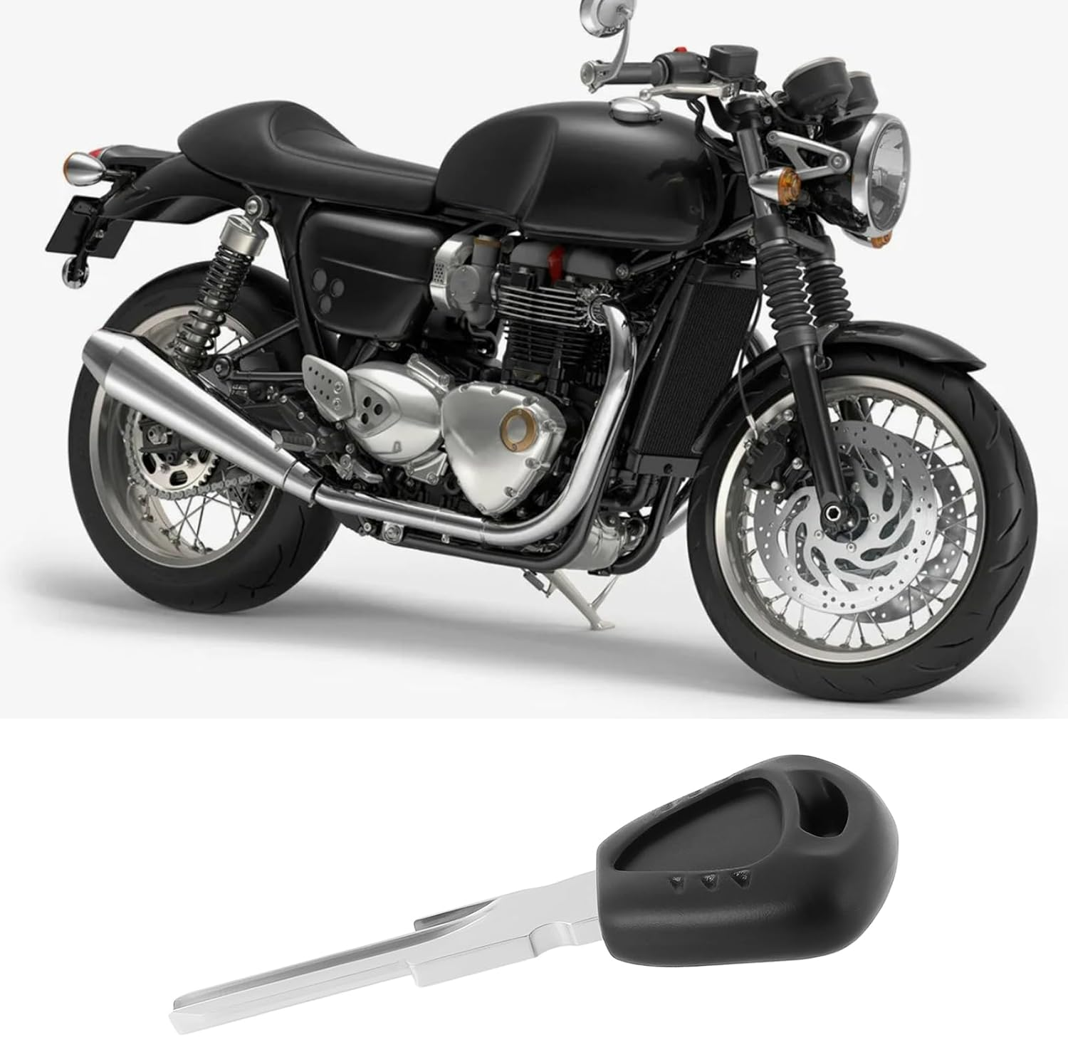 SING F LTD Motorcycle ZD24R Blank Uncut Key Compatible with Triumph Motorcycle, Key Codes between 0001-3001 image number 4