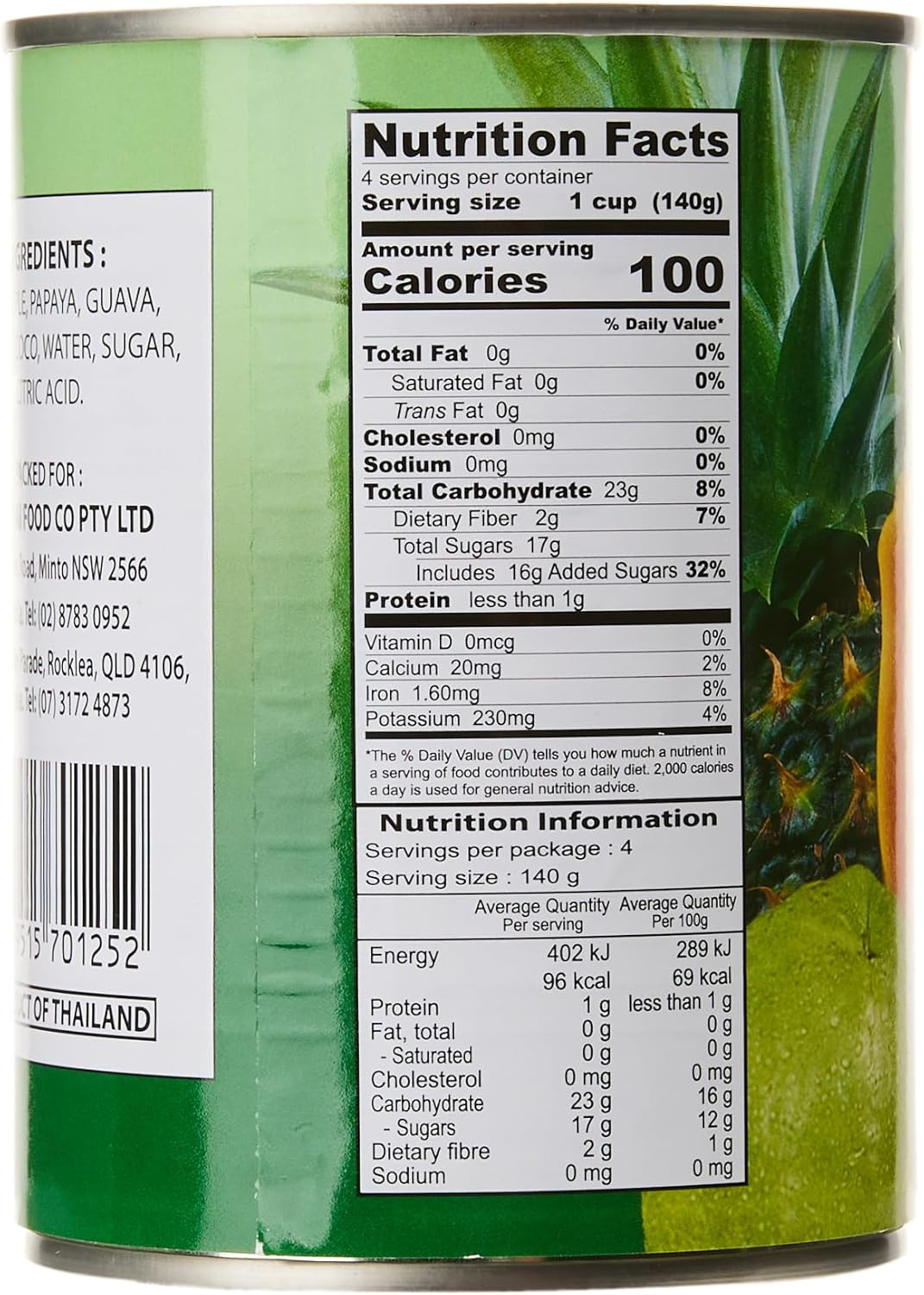 Golden Lion Fruit Cocktail in Syrup 565 G image number 2