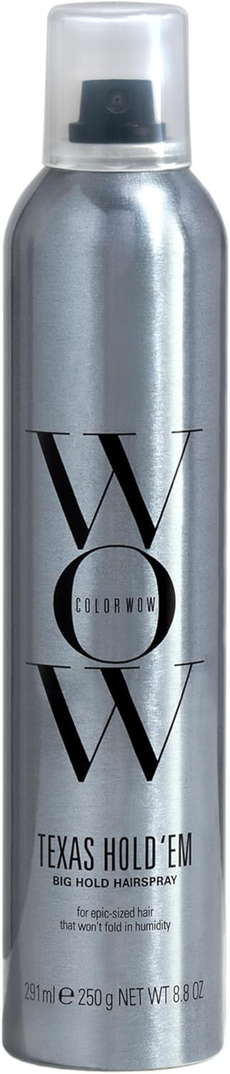 COLOR WOW Texas Hold 'Em Big Hold Hairspray- Hair Spray Extra Hold for All-Day Style |Heat Protection Spray for Hair + UV Protection|Anti Humidity Spray for Hair |No Crunch or Flake| Brushable Finish