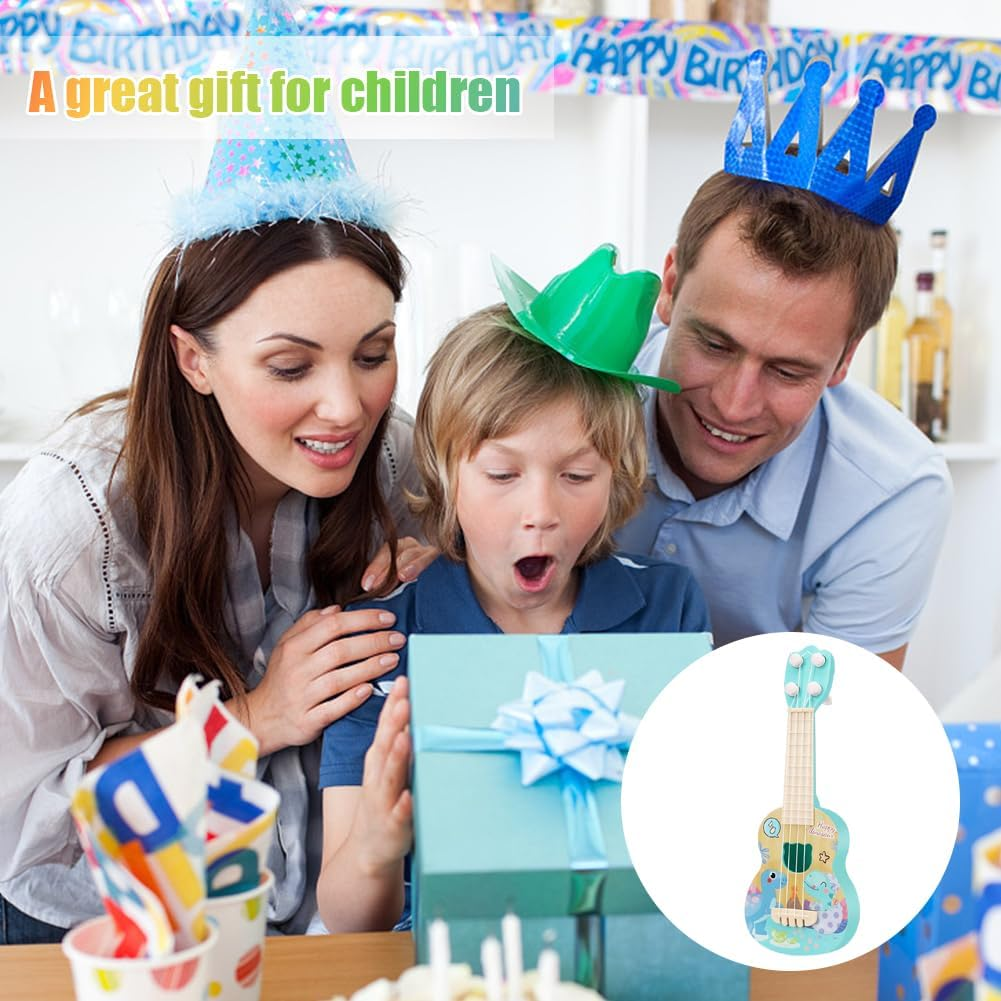 Rstigiker Kids Ukulele 26Cm Kids Ukulele Guitar Toy with 4 Adjustable Strings Mini Children Musical Instruments Early Educational Acoustic Toy for Toddlers Beginners Boys Girls Gift (Blue) image number 1