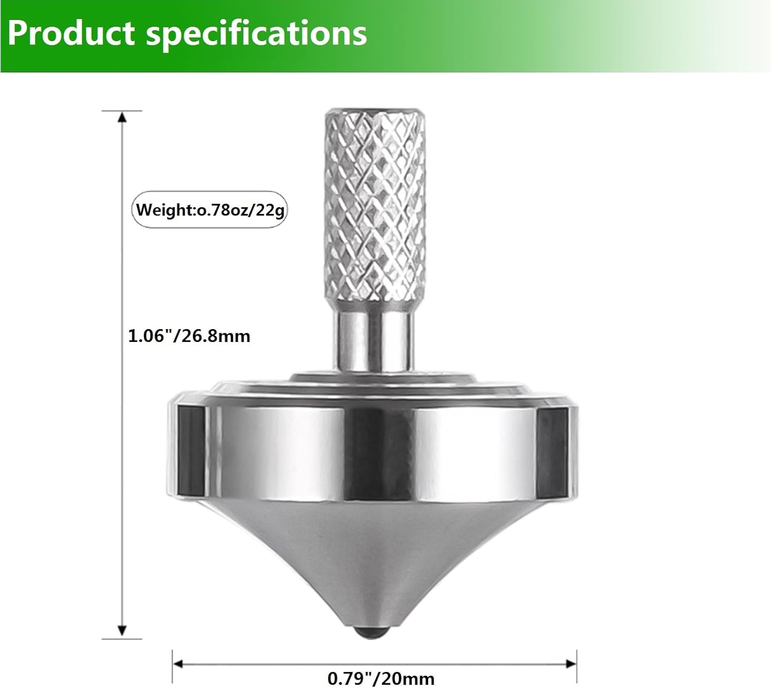 Stainless Steel Spinning Top,Precision Adult Kids Mini Desktop Gyroscope,Kill Time Reduce Stress Toys,Perfect Balance,Bottom Inlaid Super Hard Durable Silicon Nitride (Silver Style 3) image number 4