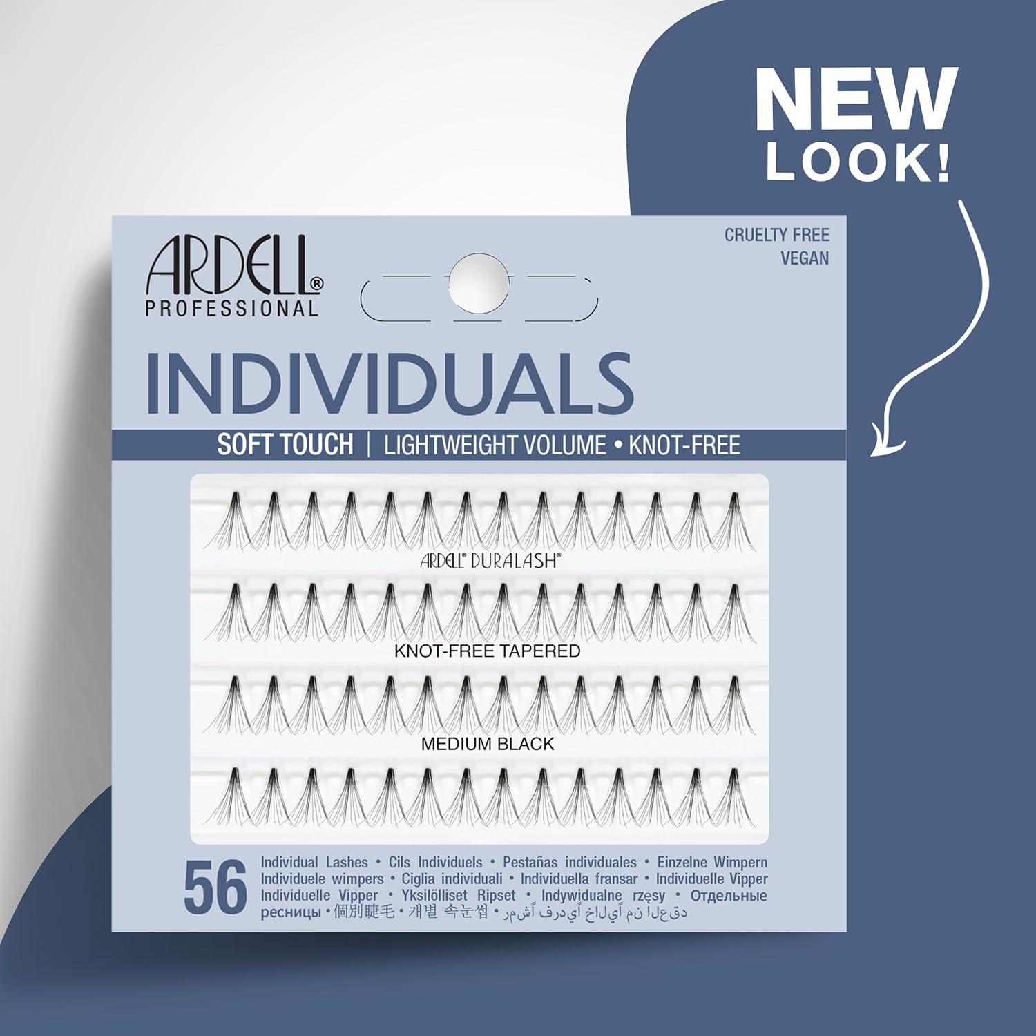 Ardell Soft Touch Medium Knot-Free Lashes, Black, Medium