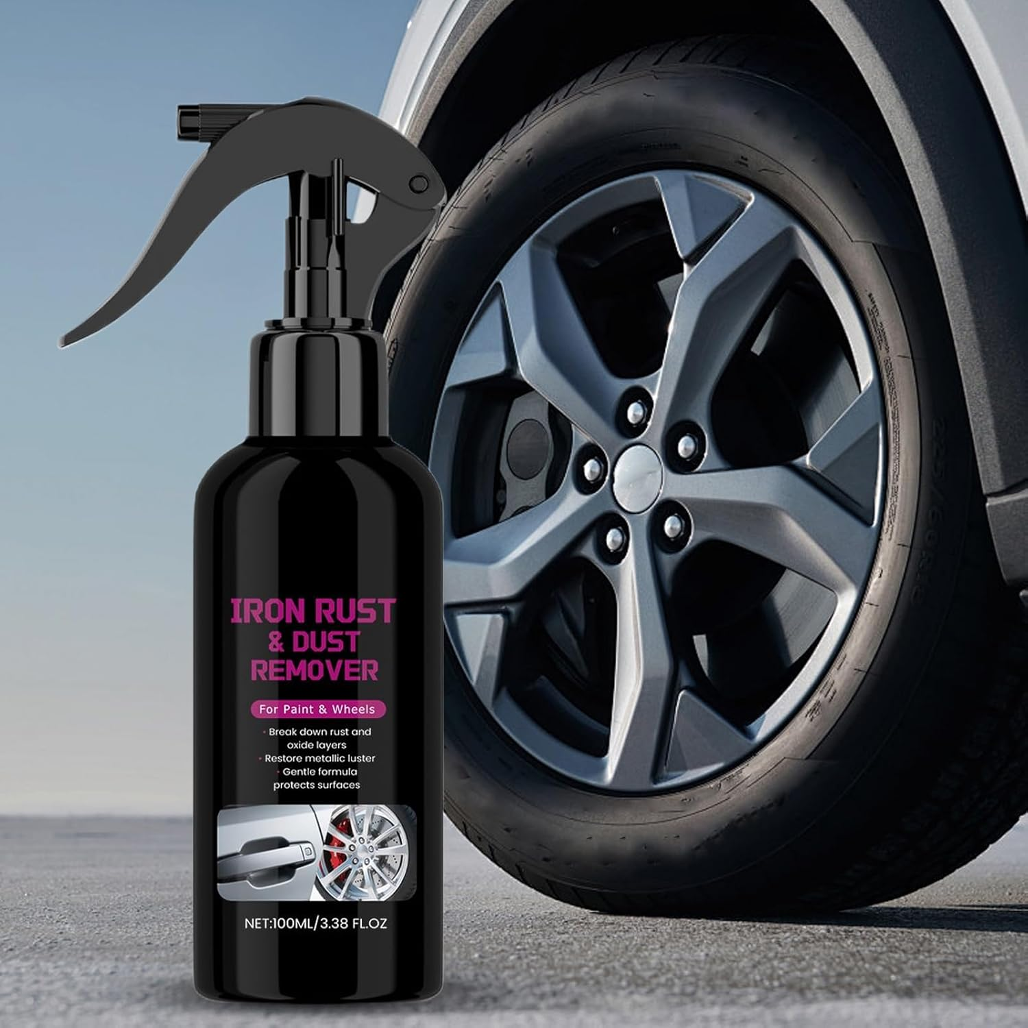 JIEBWCHA Multipurpose Rust Remover Spray, 100Ml Heavy Duty Rust Dissolver for Metal, Multipurpose Automotive Detailing Supplies for Motorcycles Pickup RV Sedan Trailer image number 2