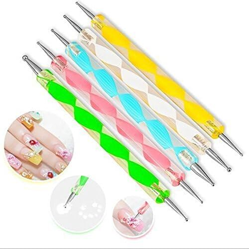 Goliton Nail Art Design Dotting Painting Drawing Polish Brush Pen Dotting Tools Set for Nail Art, Embossing Stylus for Painting (5PCS) image number 2