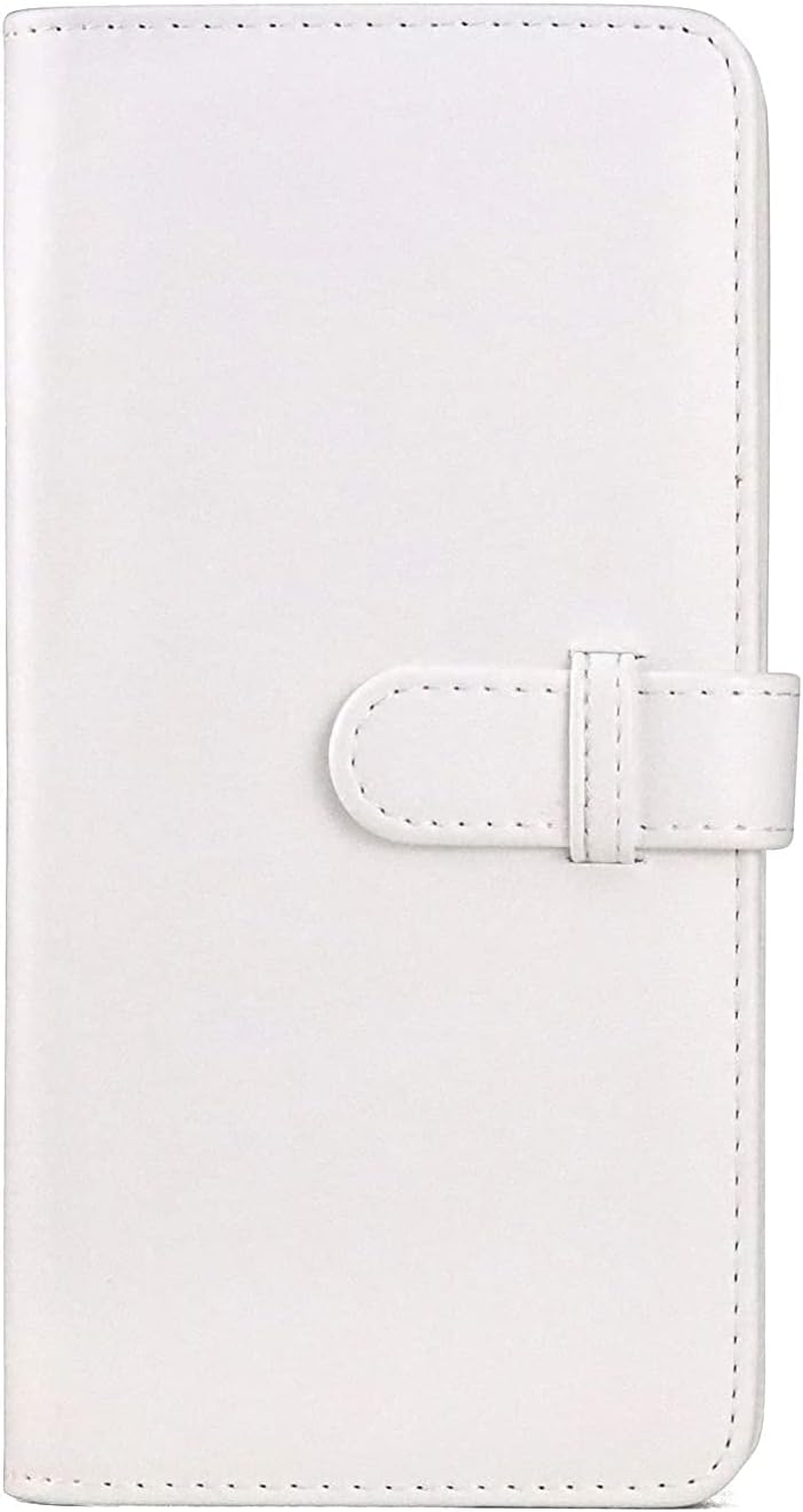 Mini Photo Album for Fujifilm Instax Square SQ6, 80 Pockets Premium PU Leather Film Wallet for Instax Square SQ1/SQ10/SQ20/SQ6 Instax Camera and SHARE SP-3 Polaroid Printer-White