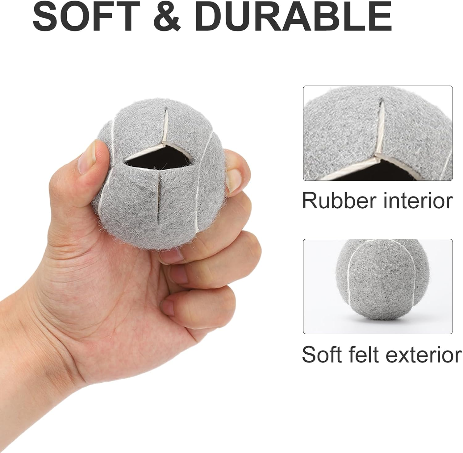 Walker Tennis Balls Precut Tennis Balls for Walkers 4PCS Walkers Legs Universal Precut Glide Balls, Heavy Duty Long Lasting Felt Pad Glide Coverings for Furniture Legs and Floor Protection image number 1