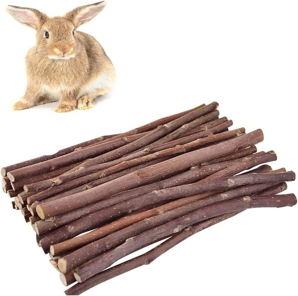 7 Pcs Natural Small Animal Chew Toy Set, Guinea Pigs, Natural Grass, Rattan, Carrot, Corn Sticks for Hamsters, Gerbils, Squirrels image number 2