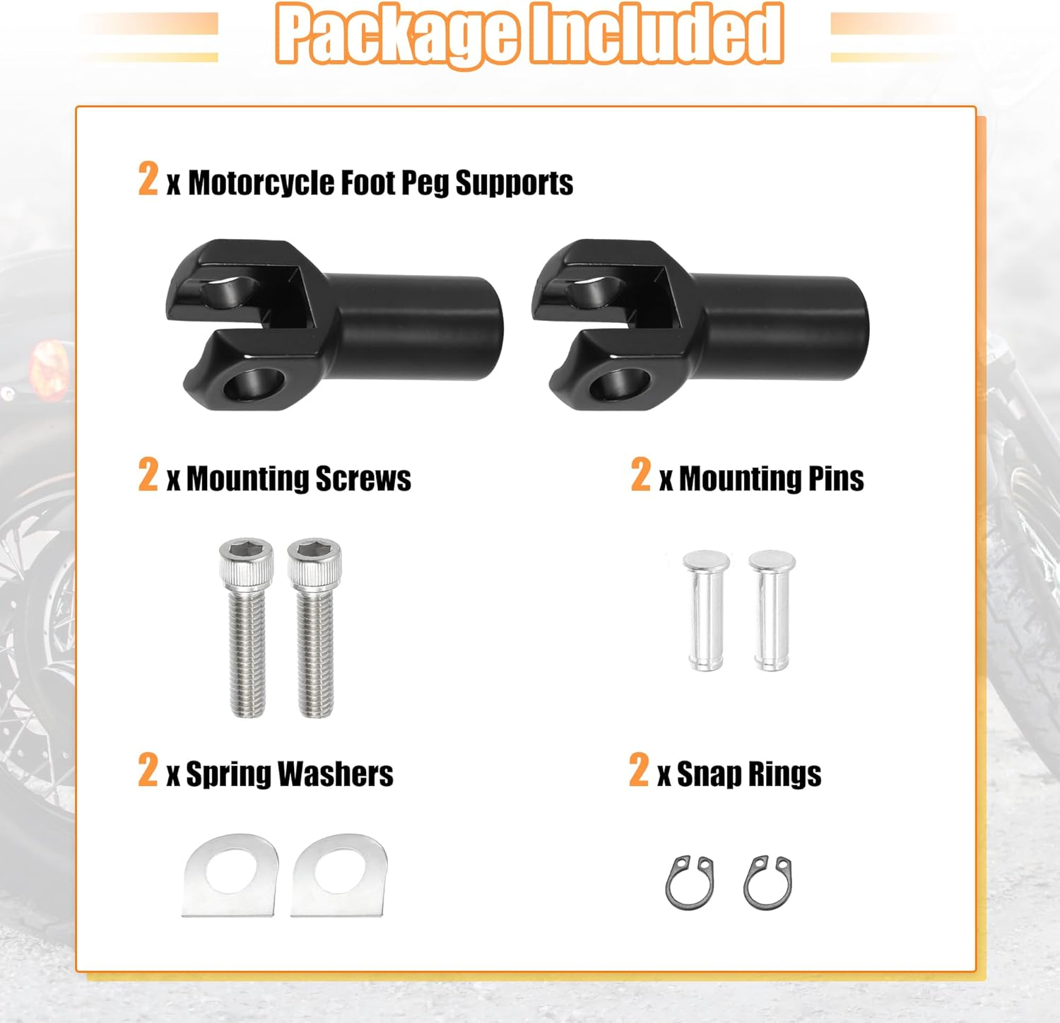 X AUTOHAUX Passenger Foot Peg Supports Mounts Clevis Kit Left and Right Motorcycle Footpeg for Harley Davidson Softail 2000-2006 Footrest Mounting Clevis Hardware Kit Black Aluminium image number 1