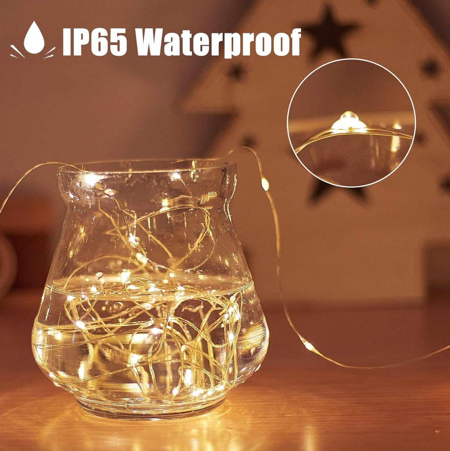 Fairy Lights for Bedroom, TCUSFO 2 Pack Total 66Ft 200 LED Indoor String Lights USB Plug In, Twinkle String Lights with Remote and Timer Starry Lights DIY Wedding Christmas Decoration Warm White image number 1