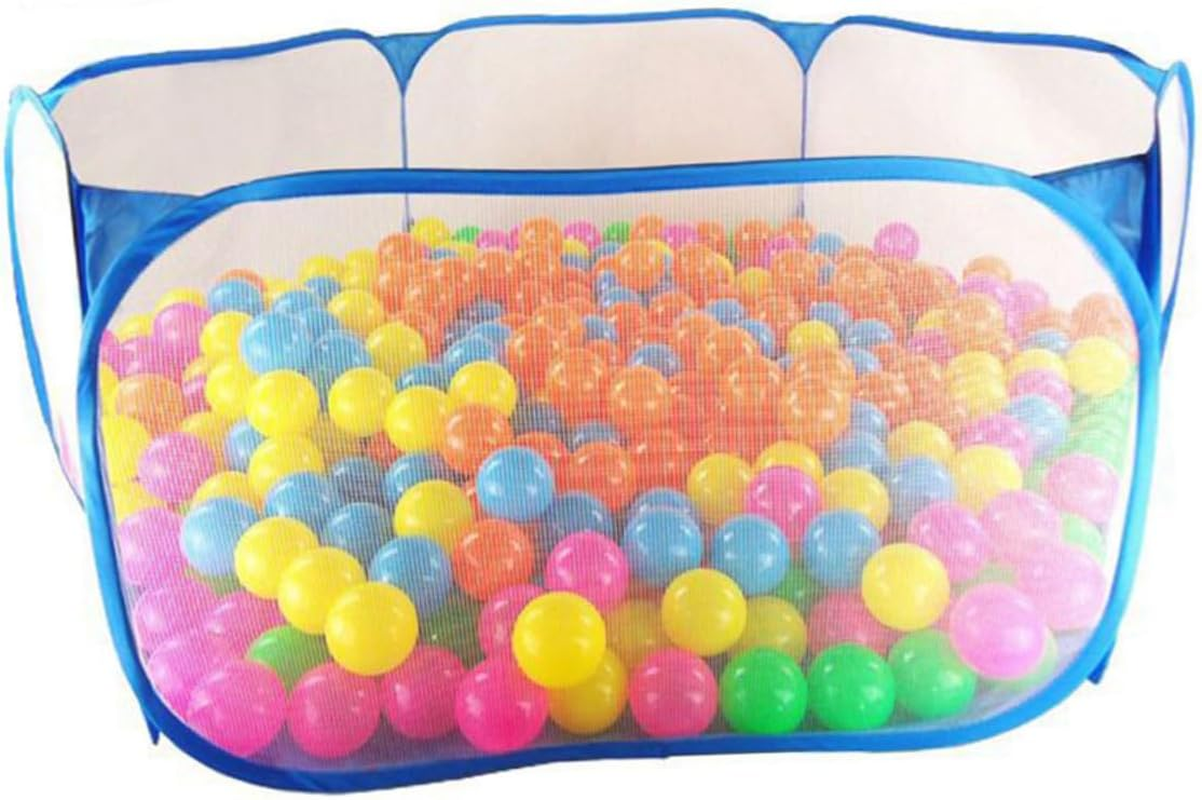 TOYANDONA 1Pc Playpen Ball Pool Tent Foldable Ocean Ball Pool with Mesh Fence for Boy Girl Easy Setup Blue Encourages Creativity and Imagination for Indoor and Outdoor Fun image number 4