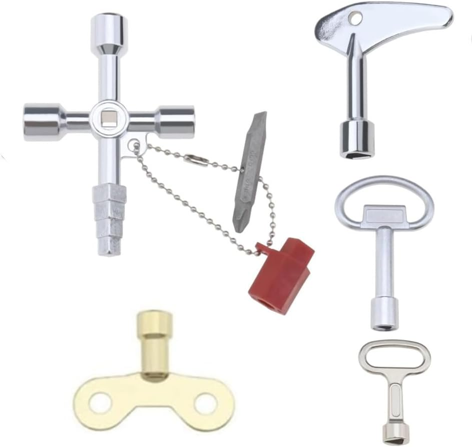 5 PCS Multi-Functional Utility Plumbers Tool Set, Square Triangle Socket Spanner Wrench for Common Cabinets and Building Technology Barrier Systems