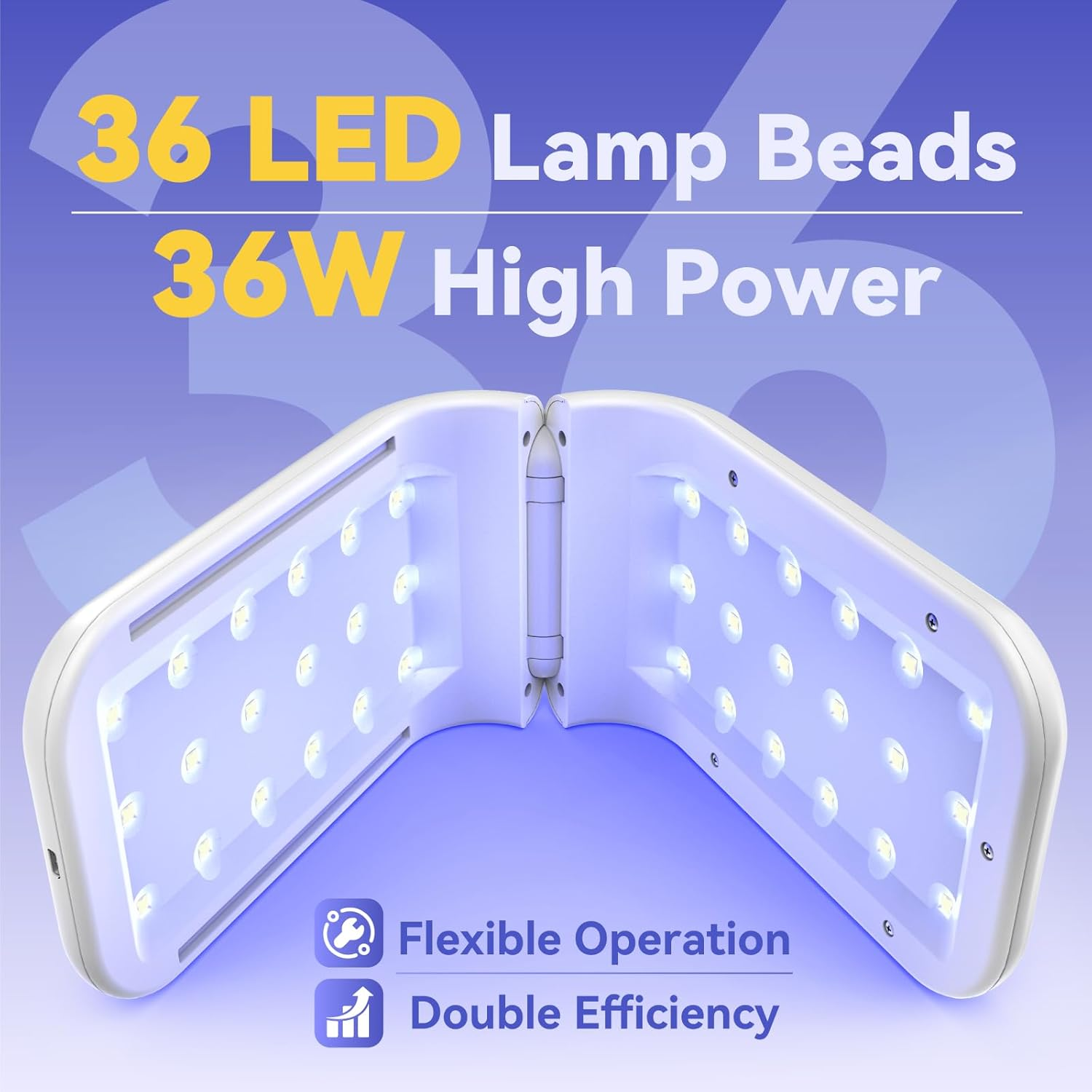 ISTOYO 5In1 UV Resin Lamp, 7-Speed Timer with Digital Display Ranging from 30 to 360S, Gel Nail Lamp and Nail Dryer with 36 Beads, UV Light for Jewelry Making and DIY Crafts image number 4