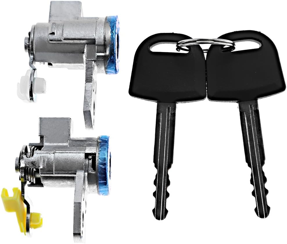 Left & Right Door Lock Cylinders W/Keys for 2004-2012 Chevy Colorado, 2004-2012 GMC Canyon, 2006-2010 Hummer H3, Automotive Replacement Parts image number 1