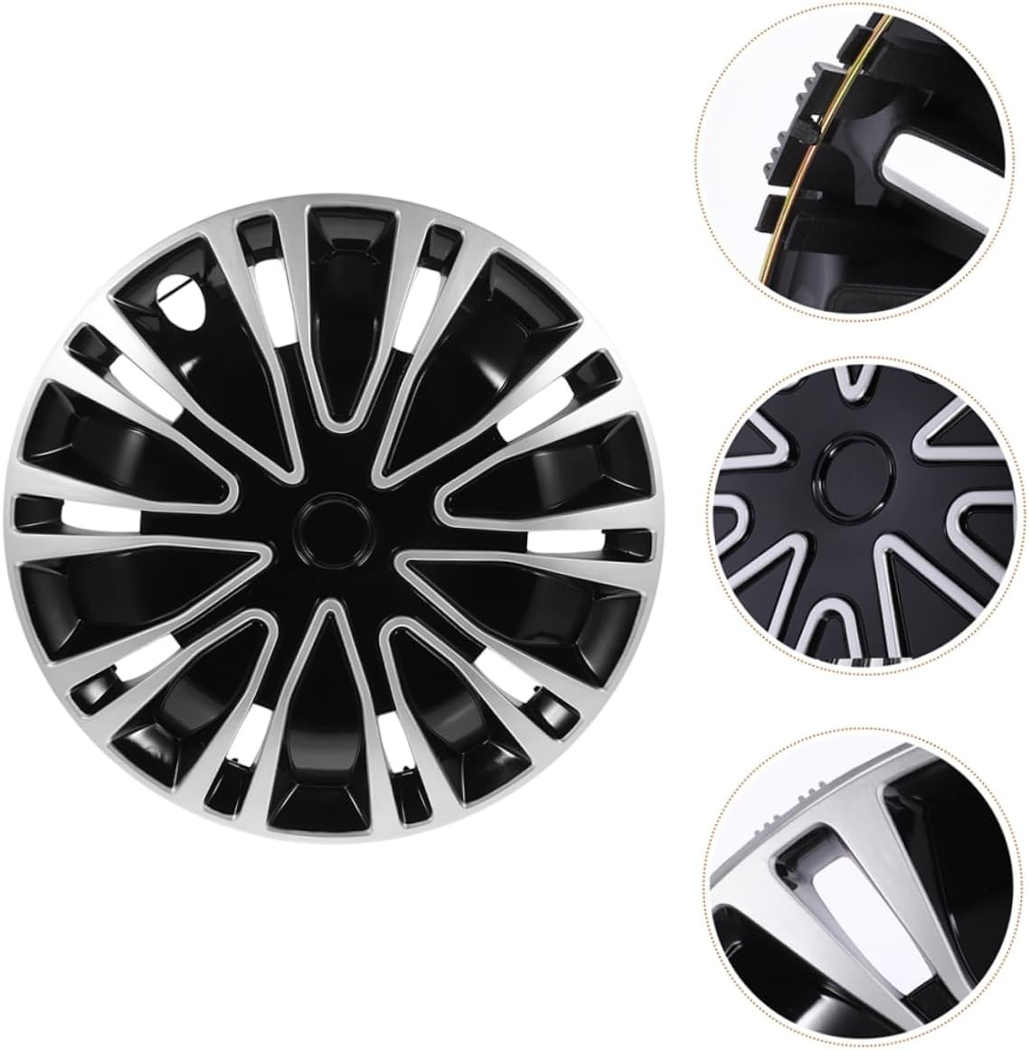 2Pcs Car Rim Covers Hubcap Decorative Wheel Rim Covers SUV Automotive Hub Caps image number 3
