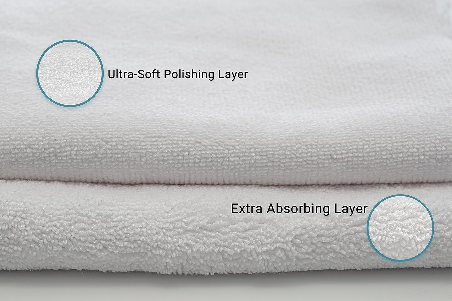 Glass Polish (40X40Cm) Pack of 2 Premium Dual-Sided Microfiber Towel - Ultra Soft for Polishing and Extra Absorbent for Cleaning - GP15112 image number 1